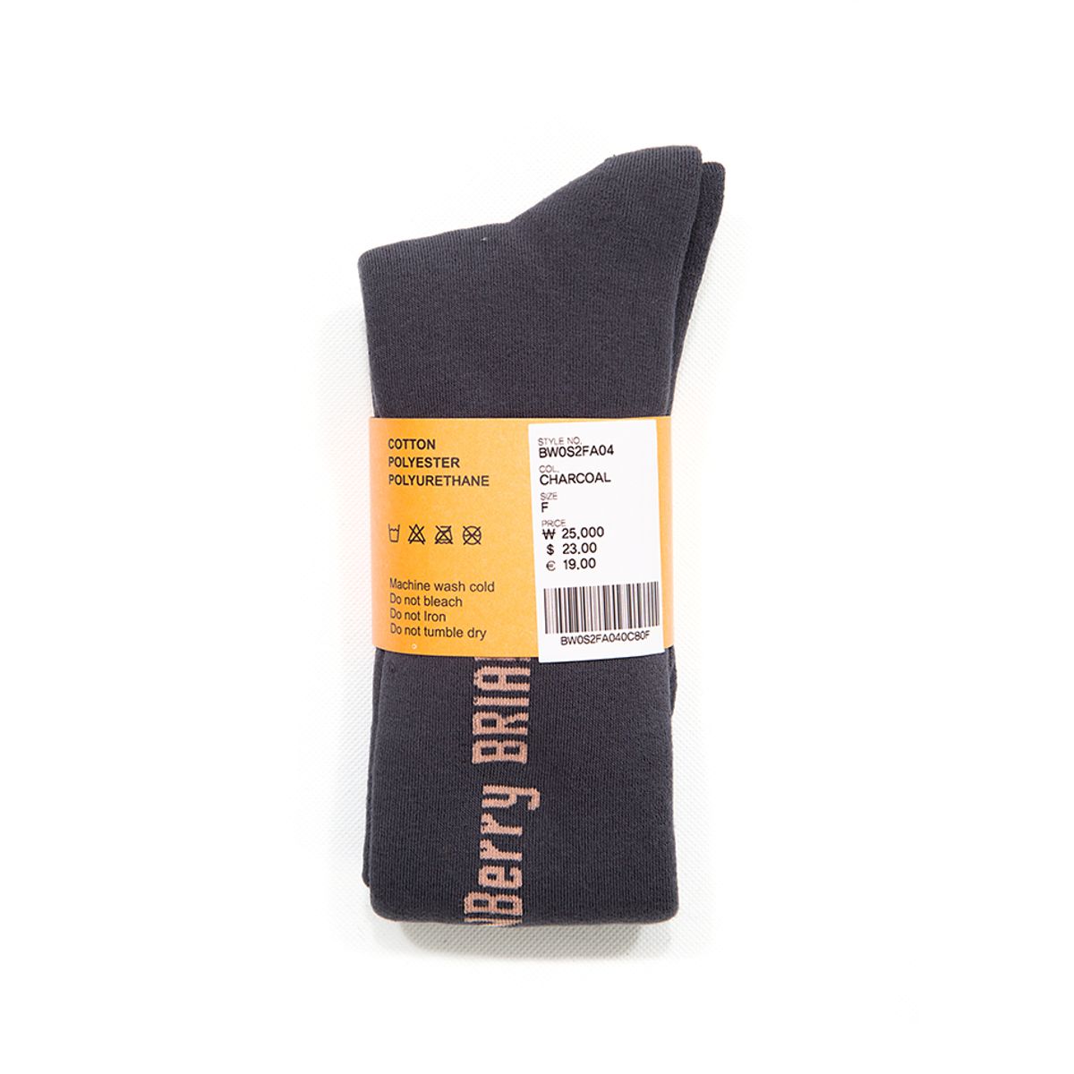 브라이언베리(BRIAN BERRY) BERRY KNEE SOCKS_CHARCOAL