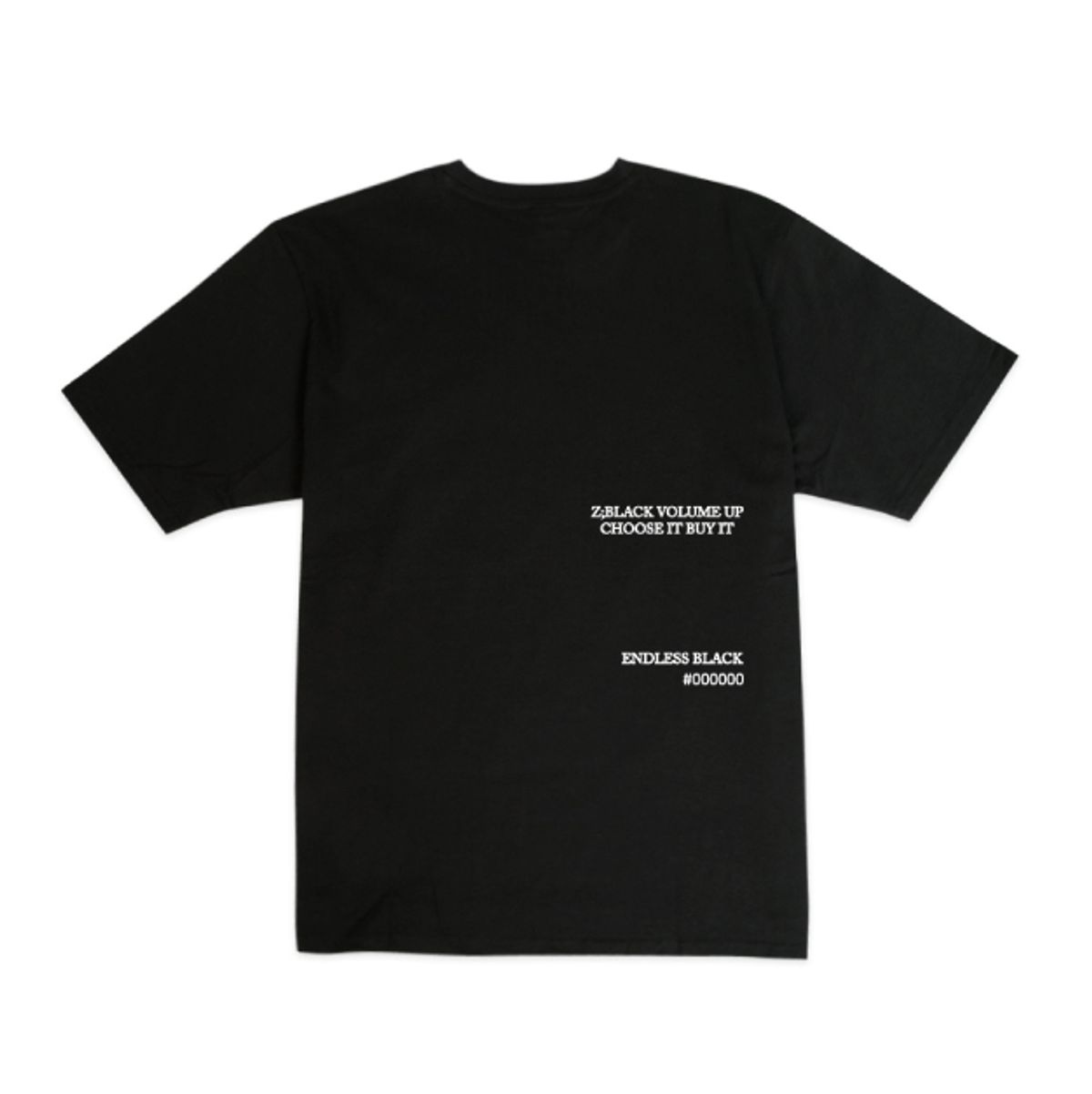 지블랙(ZBLACK) 100 오가닉 코튼 블랙홀 드로잉 프론트 그래픽 반팔티셔츠(black)