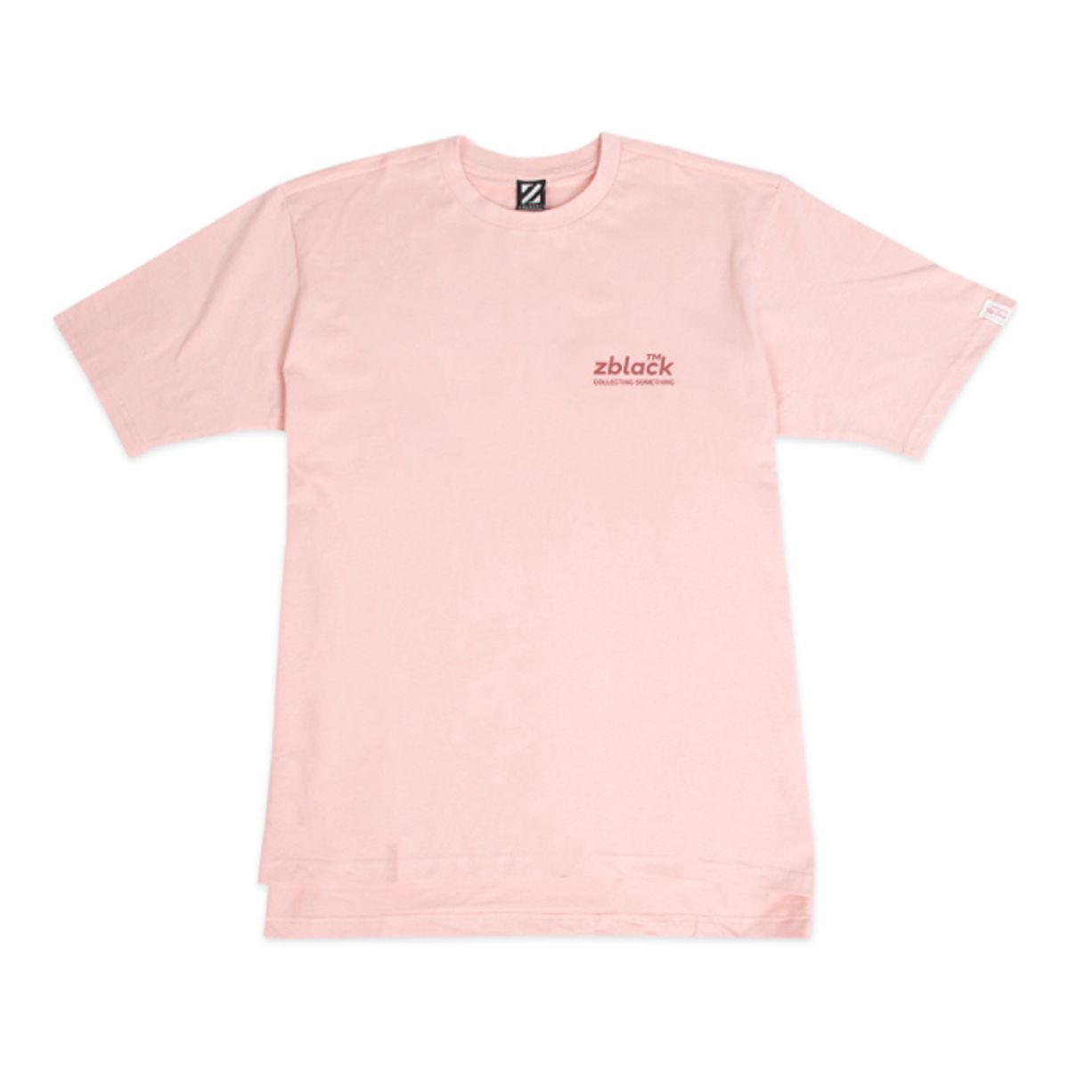 지블랙(ZBLACK) 100 오가닉 코튼 제트 플랜츠 레터링 반팔티셔츠(light pink)