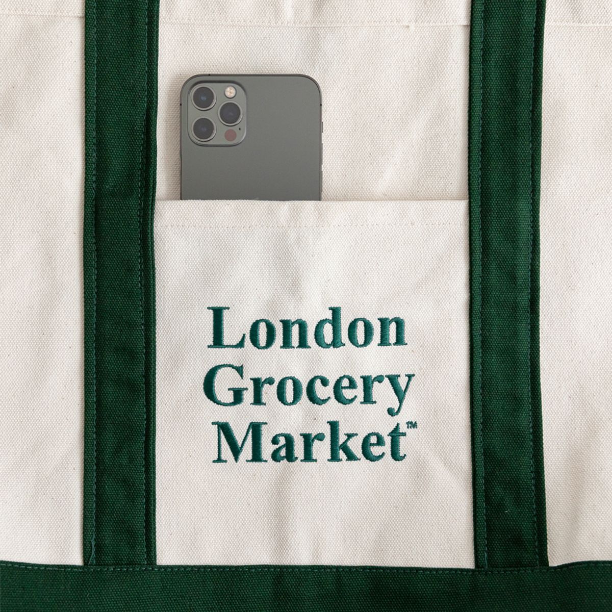 런던그로서리마켓(LONDON GROCERY MARKET) Classic Boat Tote (Green)