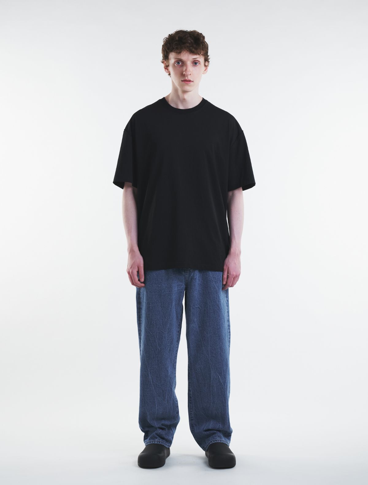 데호(DEHO) CREASE WASHED DENIM [Blue]