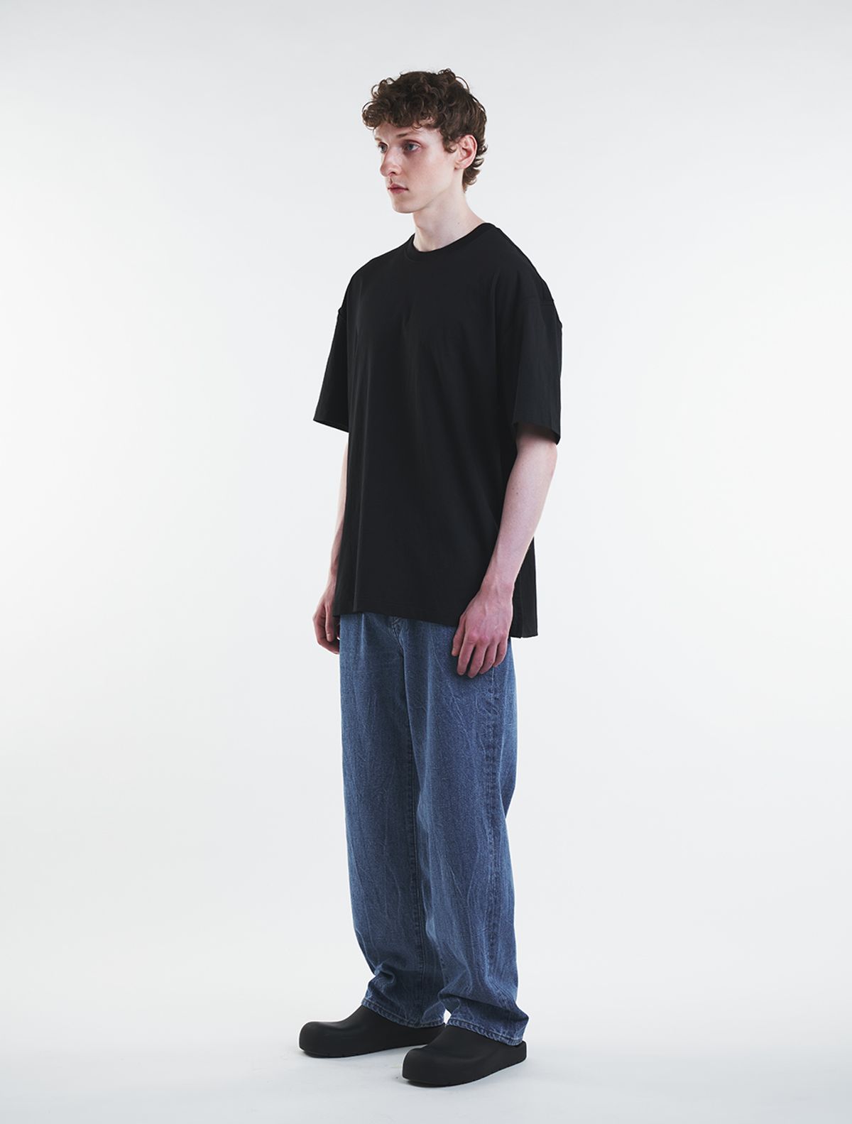 데호(DEHO) CREASE WASHED DENIM [Blue]
