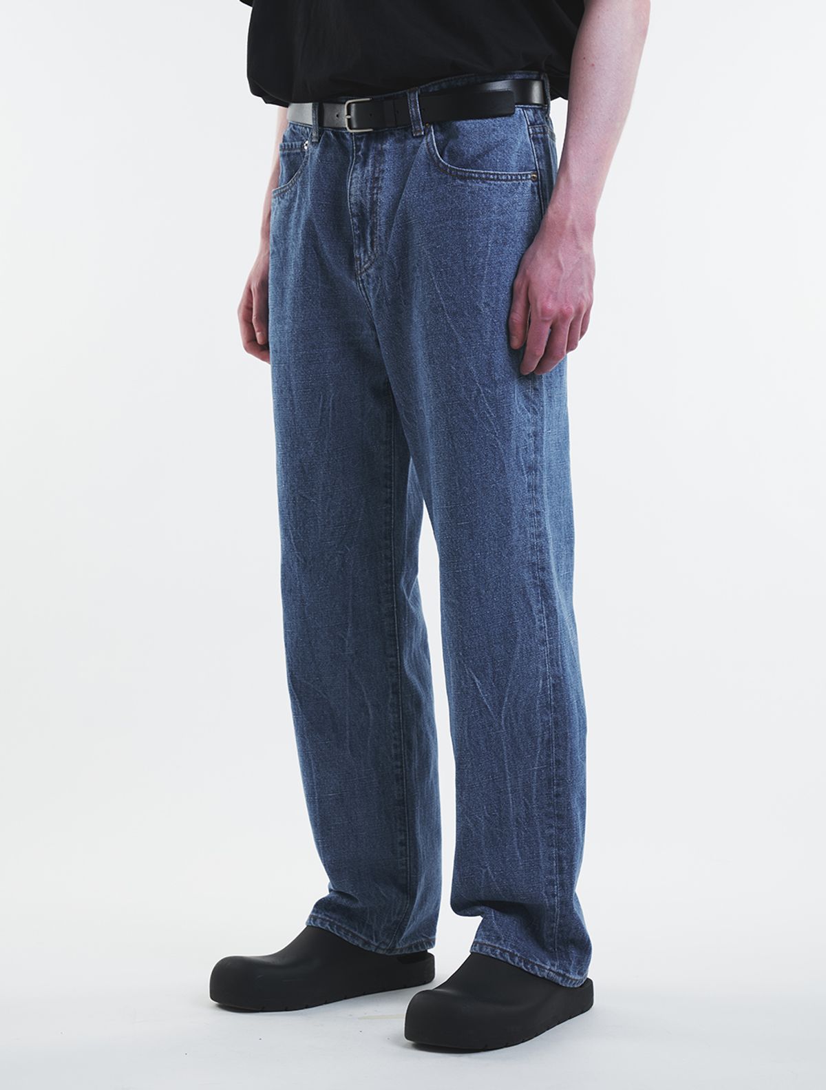 데호(DEHO) CREASE WASHED DENIM [Blue]