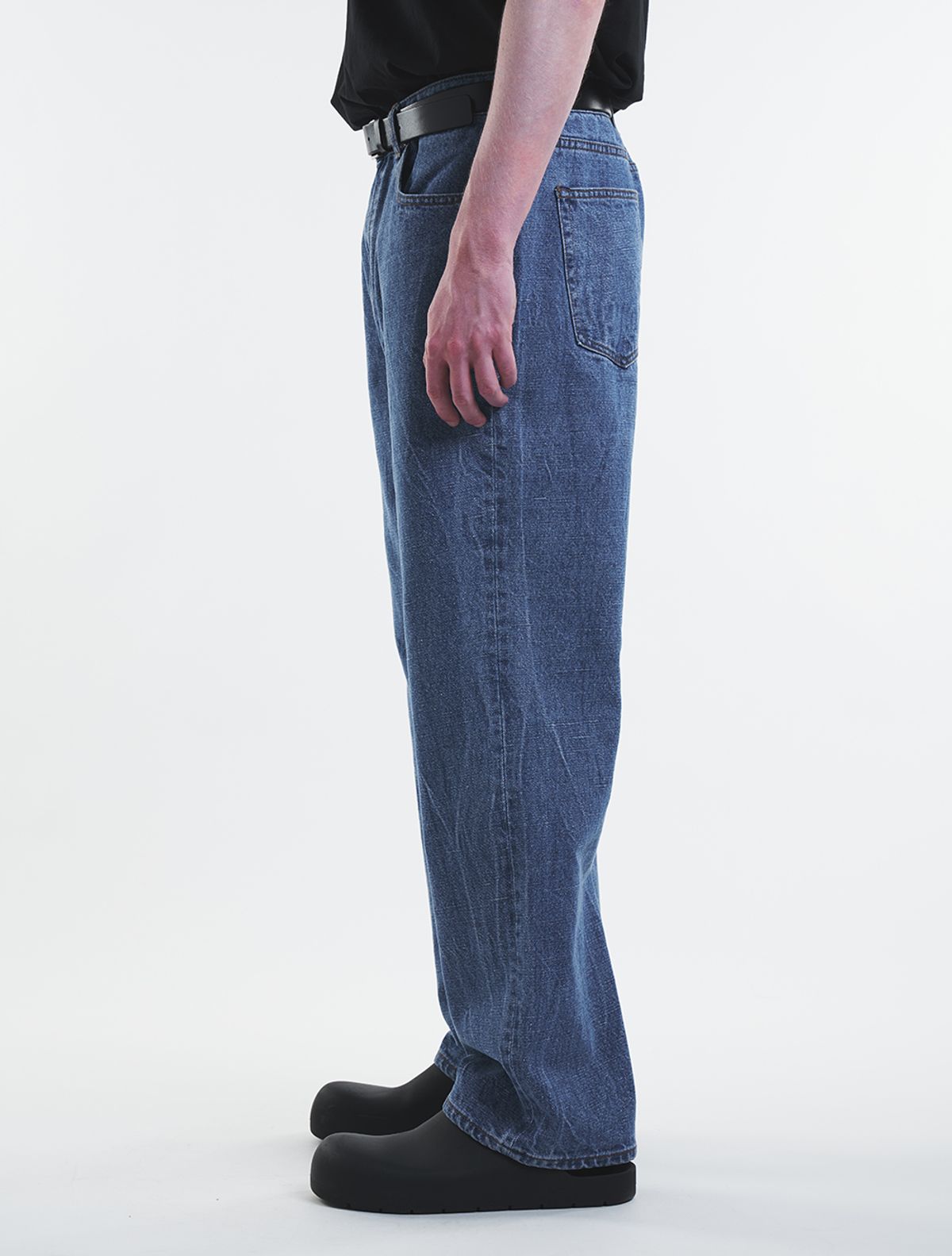 데호(DEHO) CREASE WASHED DENIM [Blue]