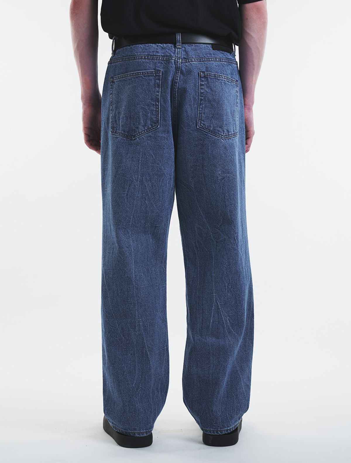 데호(DEHO) CREASE WASHED DENIM [Blue]