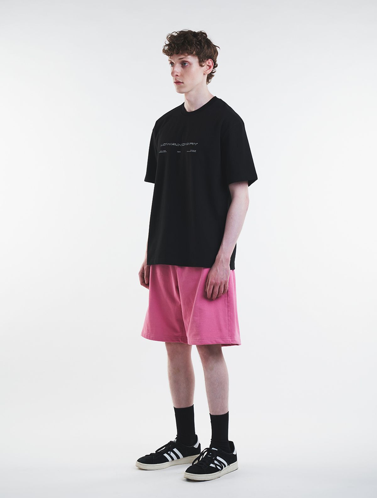 데호(DEHO) CUTTING SWEAT HALF PANTS [Pink]