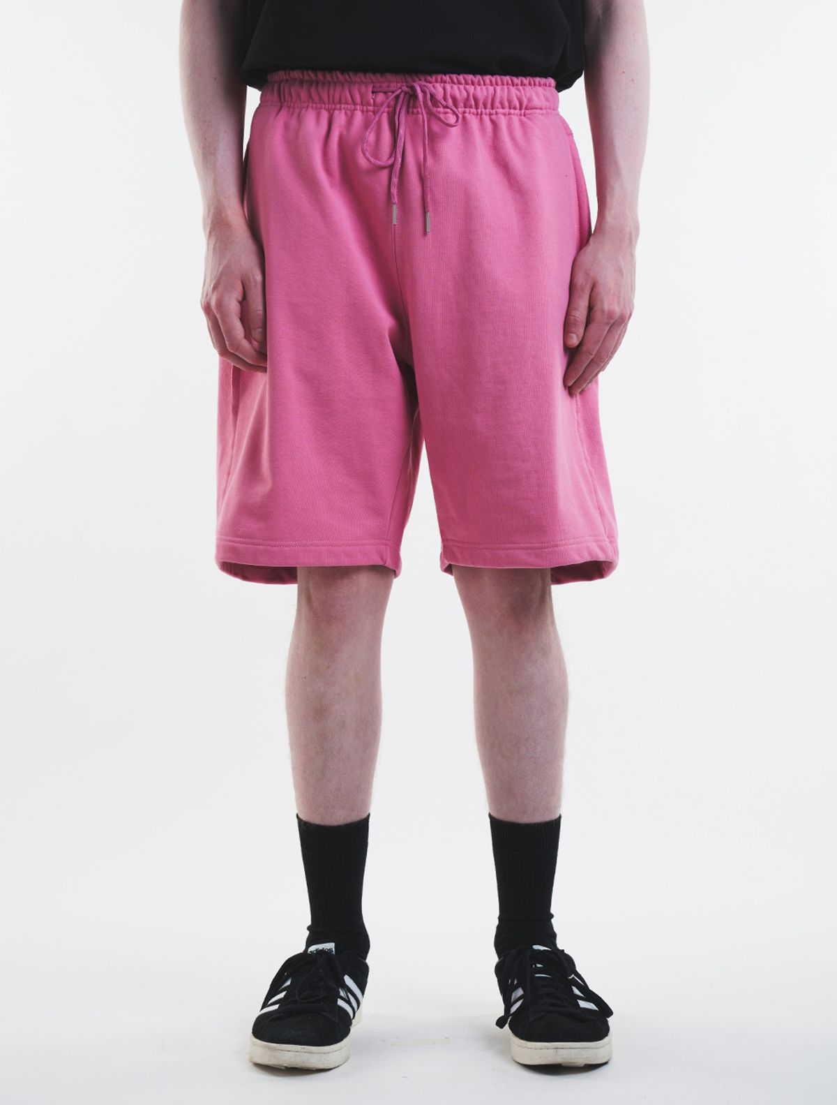 데호(DEHO) CUTTING SWEAT HALF PANTS [Pink]