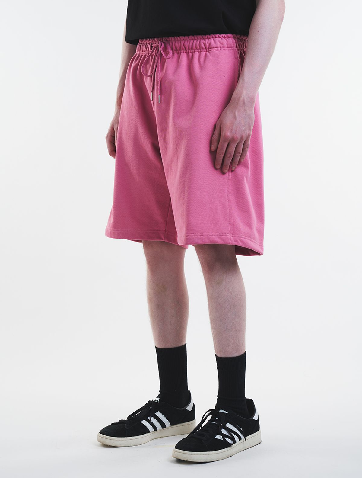 데호(DEHO) CUTTING SWEAT HALF PANTS [Pink]