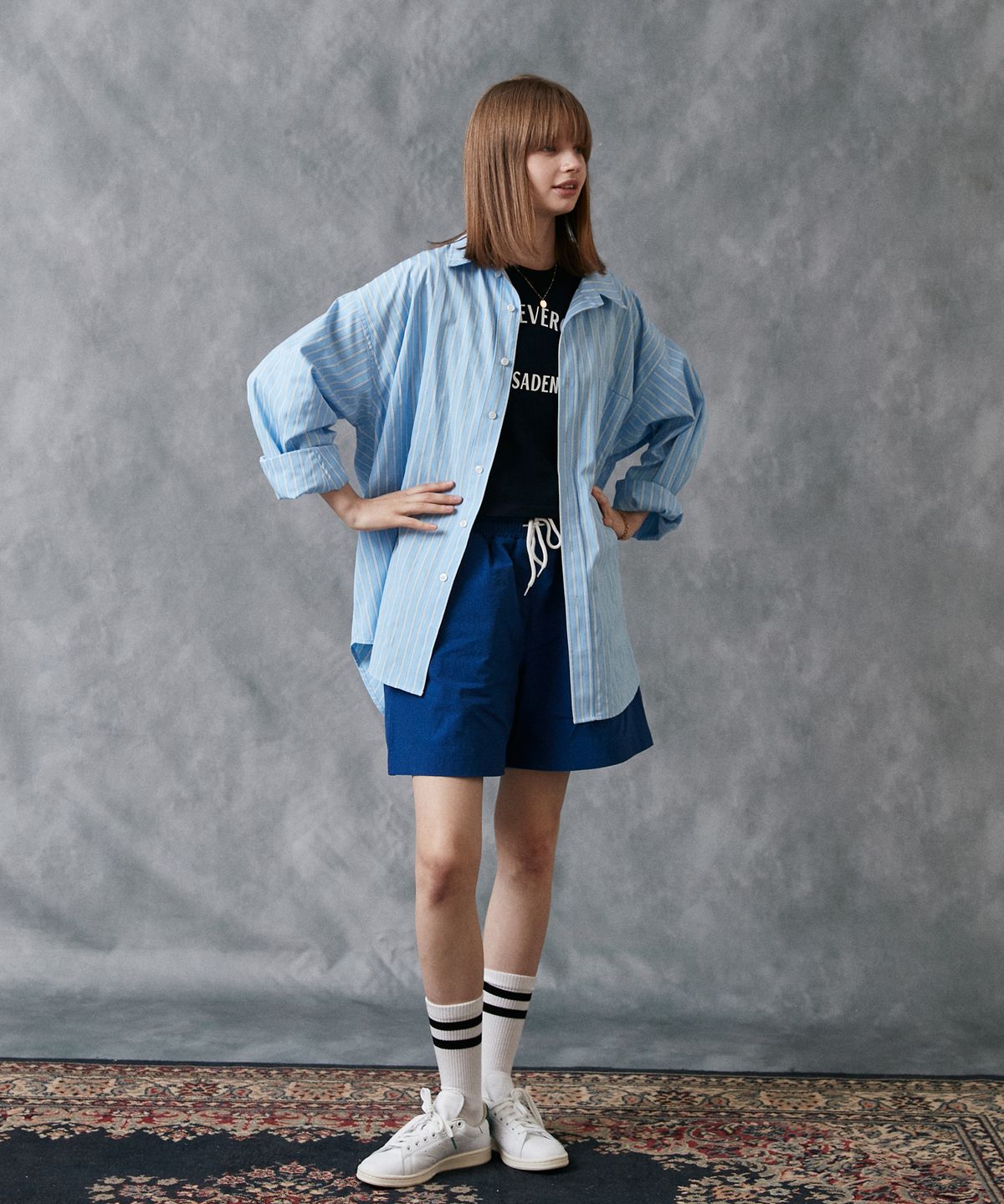 리트리버클럽(RETRIEVER CLUB) JF ARCH CROP SHORT SLEEVE [NAVY]