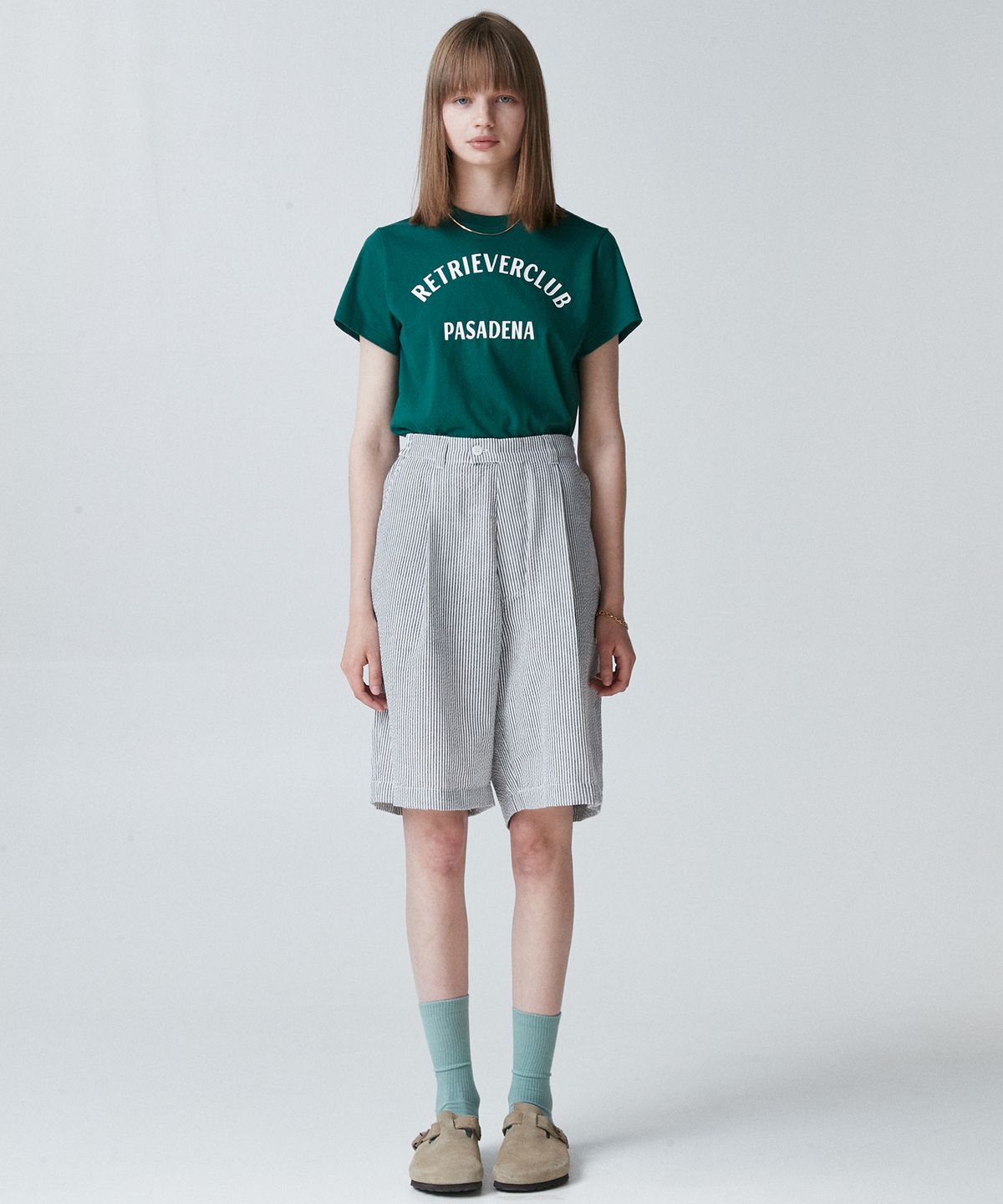 리트리버클럽(RETRIEVER CLUB) JF ARCH CROP SHORT SLEEVE [GREEN]