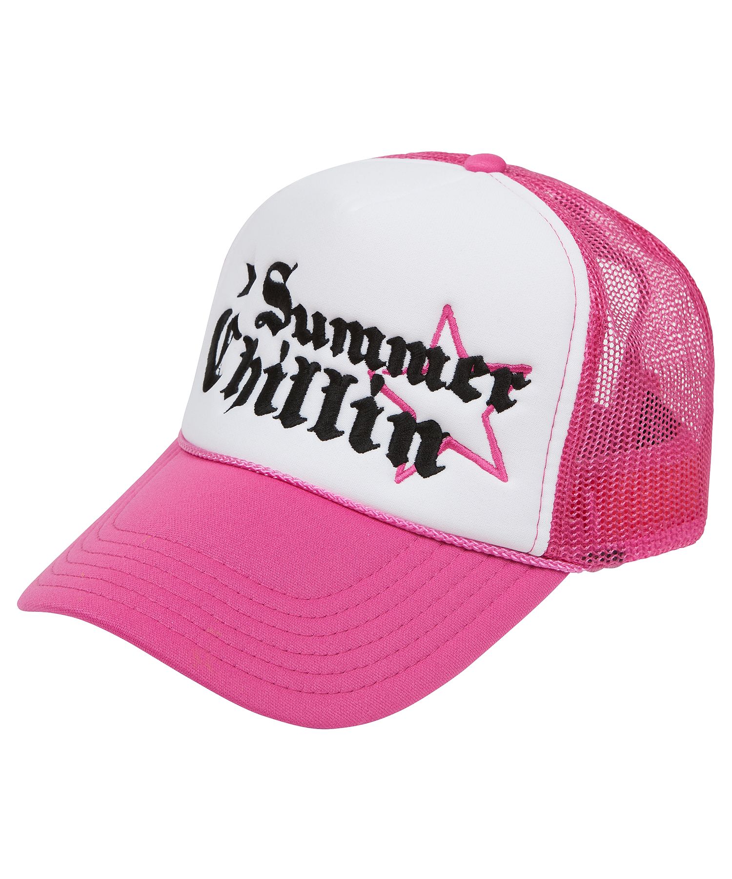 dywピンク メッシュキャップ