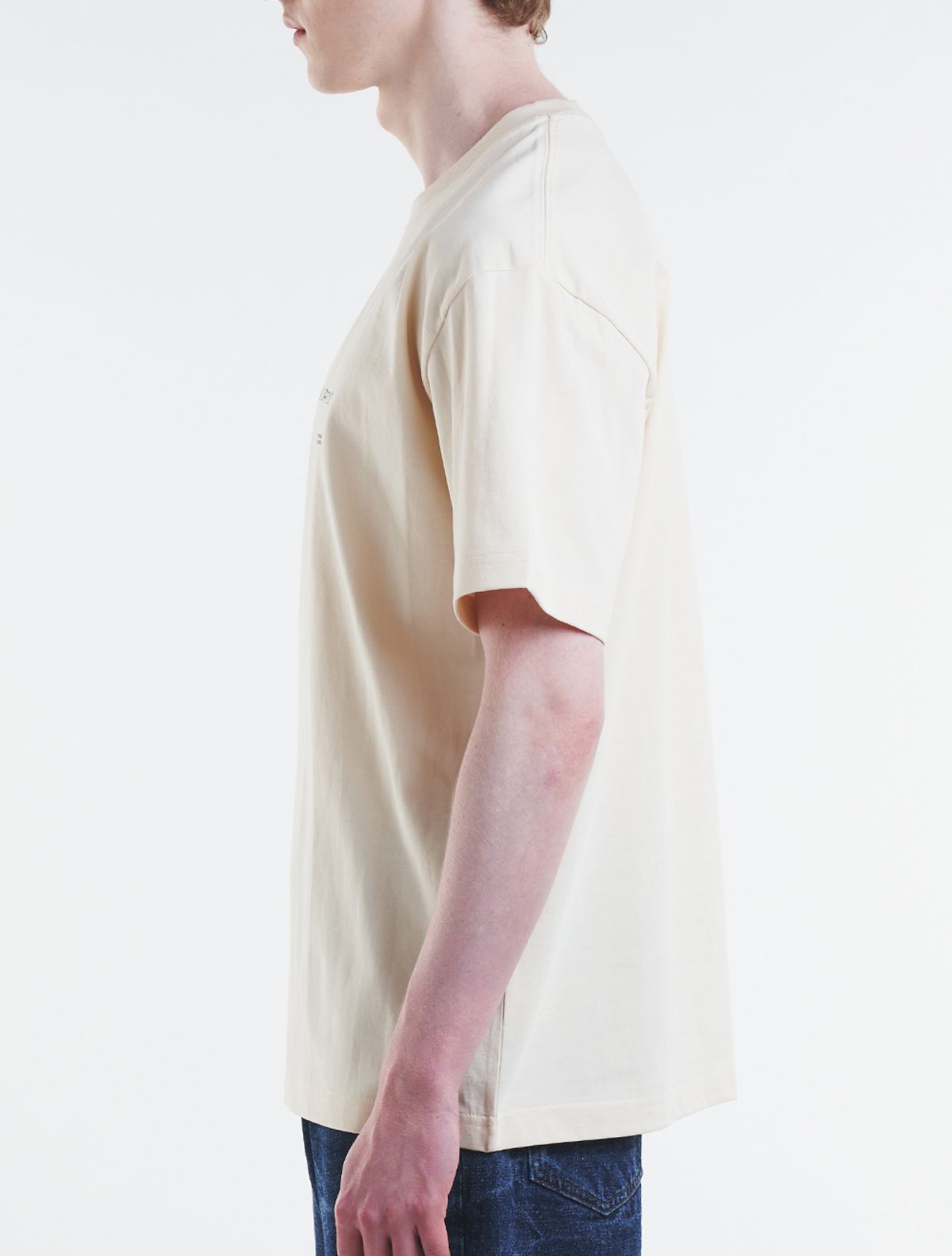 데호(DEHO) TEXT LOGO HALF SLEEVE [Beige]