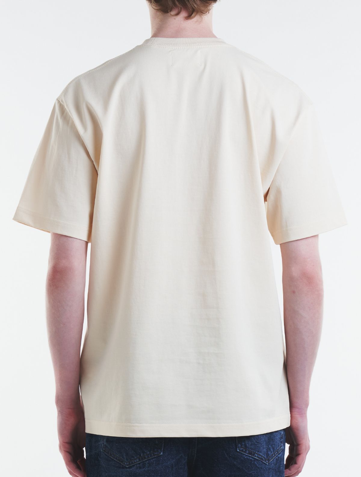 데호(DEHO) TEXT LOGO HALF SLEEVE [Beige]