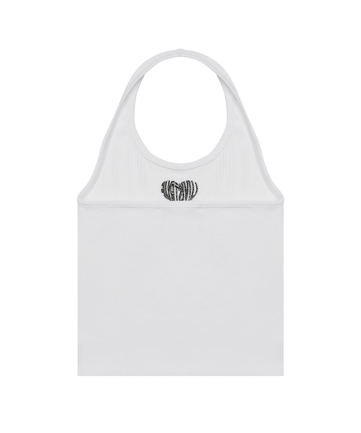 러브이즈트루(LUVISTRUE) SU LOGO HALTER NECK TOP(WHITE)