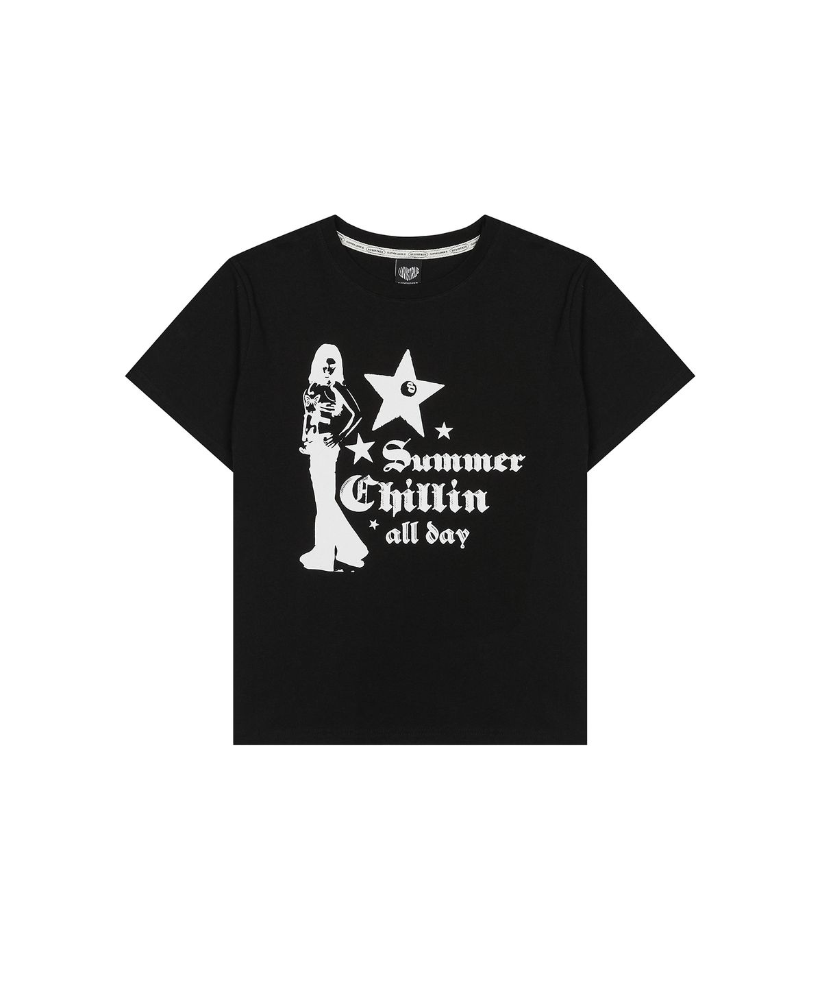 러브이즈트루(LUVISTRUE) SU SUMMER CHILLIN TEE(BLACK)