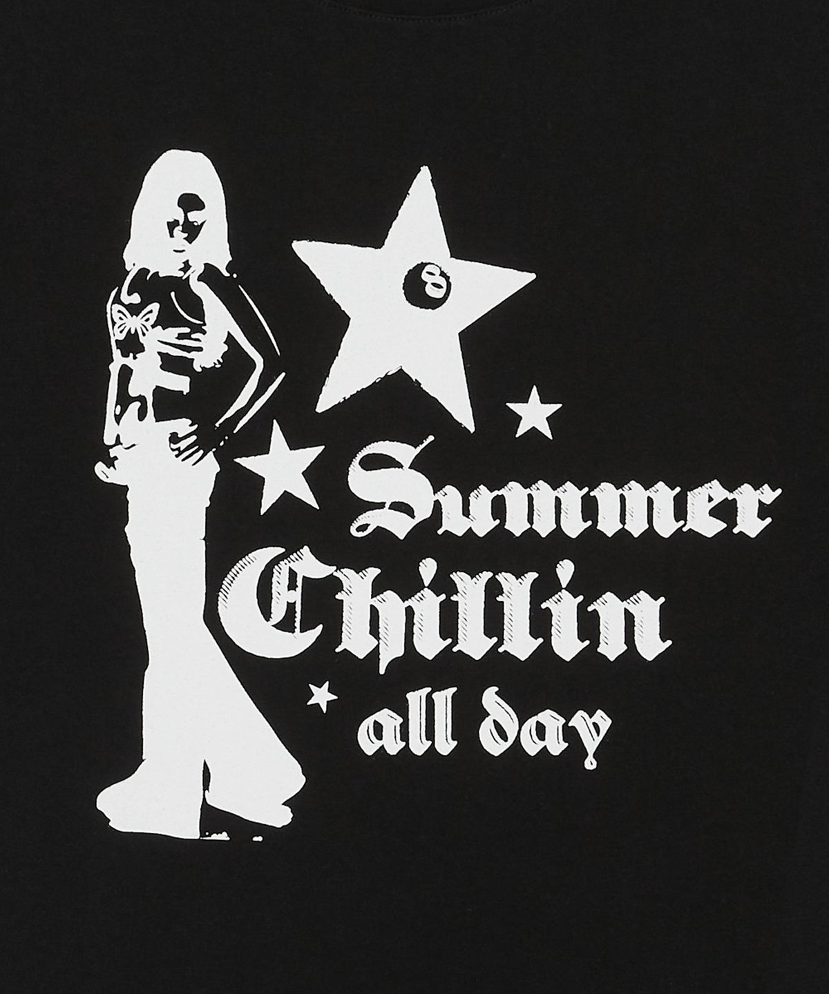 러브이즈트루(LUVISTRUE) SU SUMMER CHILLIN TEE(BLACK)