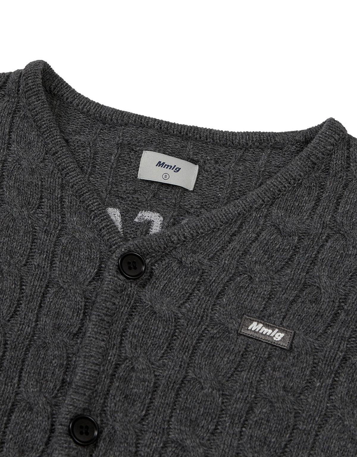 엠엠엘지(MMLG) [Mmlg] CPC CABLE CARDIGAN (GREY)