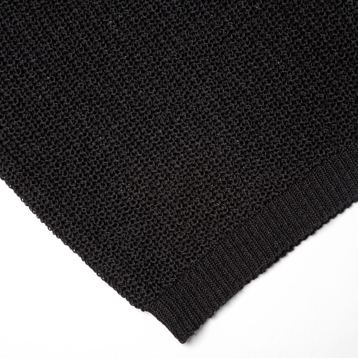 베르노(VERNO) Half_Cardigan_Stitch Crewneck_Knit Black