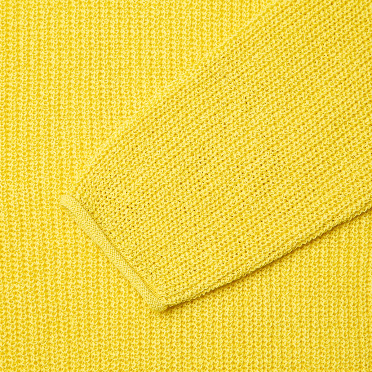 베르노(VERNO) Half_Cardigan_Stitch Crewneck_Knit Yellow