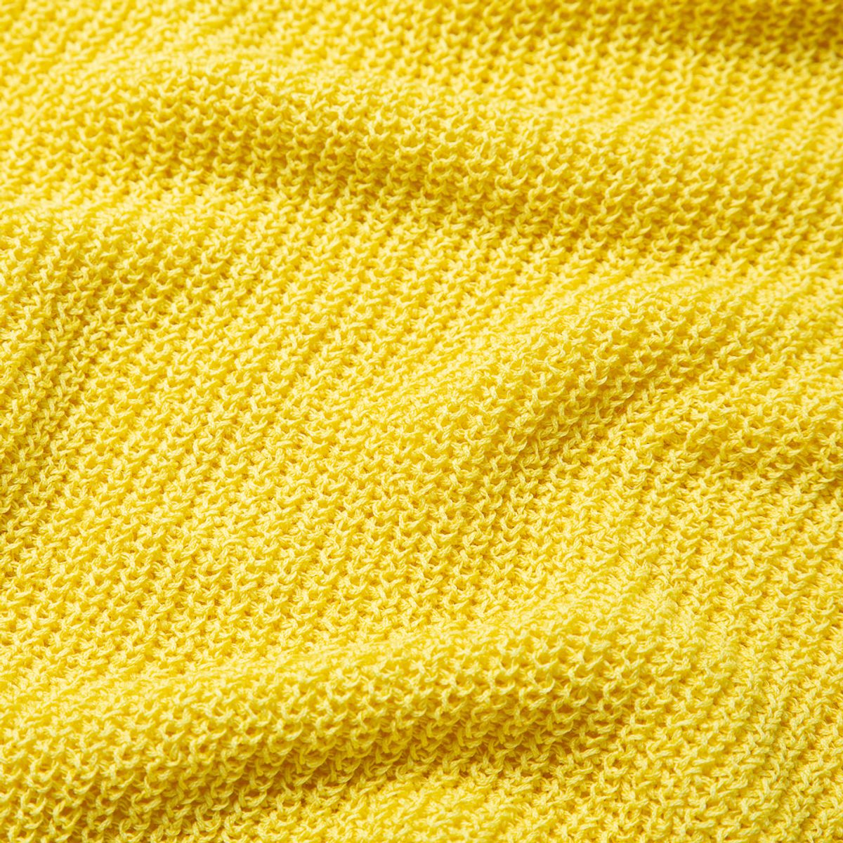 베르노(VERNO) Half_Cardigan_Stitch Crewneck_Knit Yellow