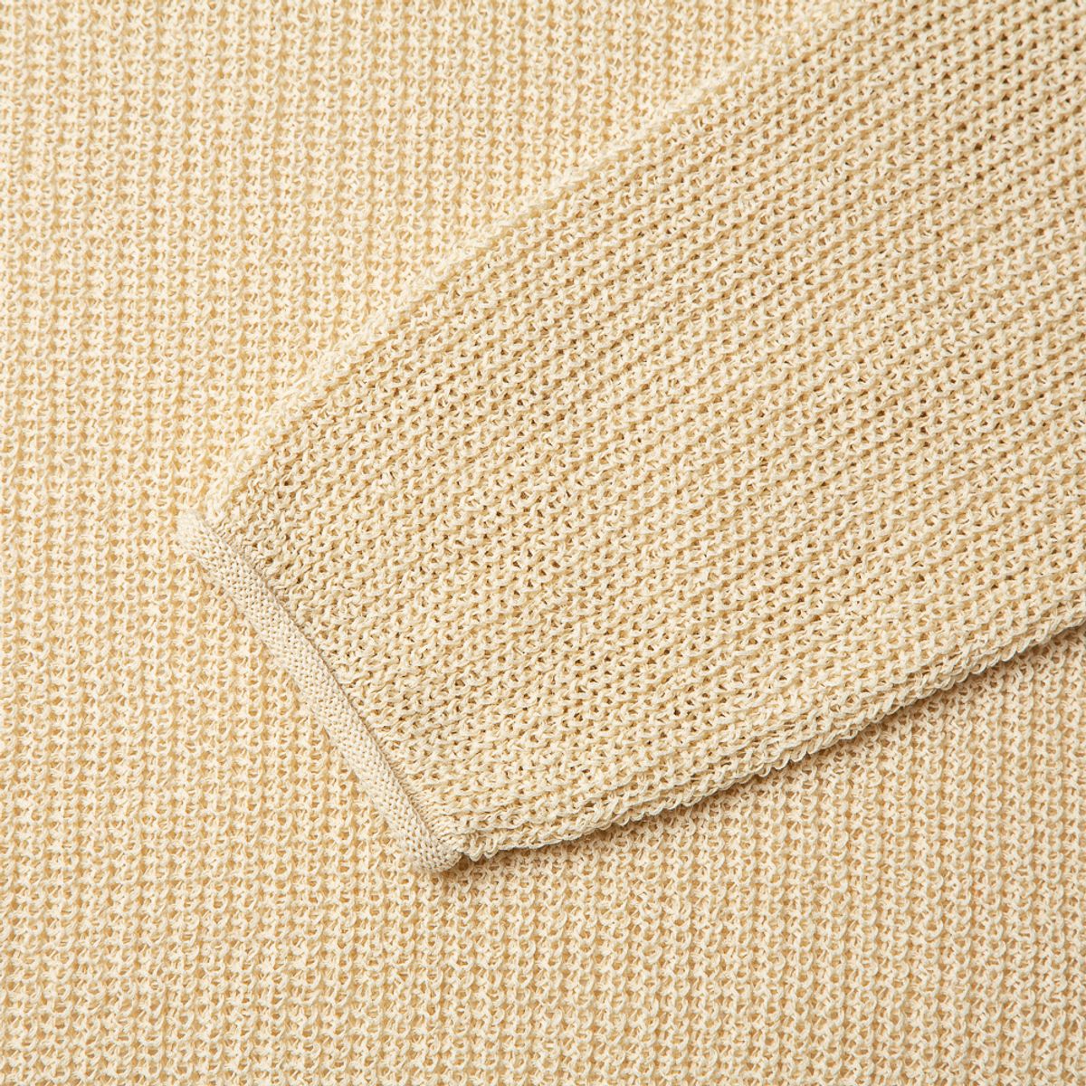 베르노(VERNO) Half_Cardigan_Stitch Crewneck_Knit Beige