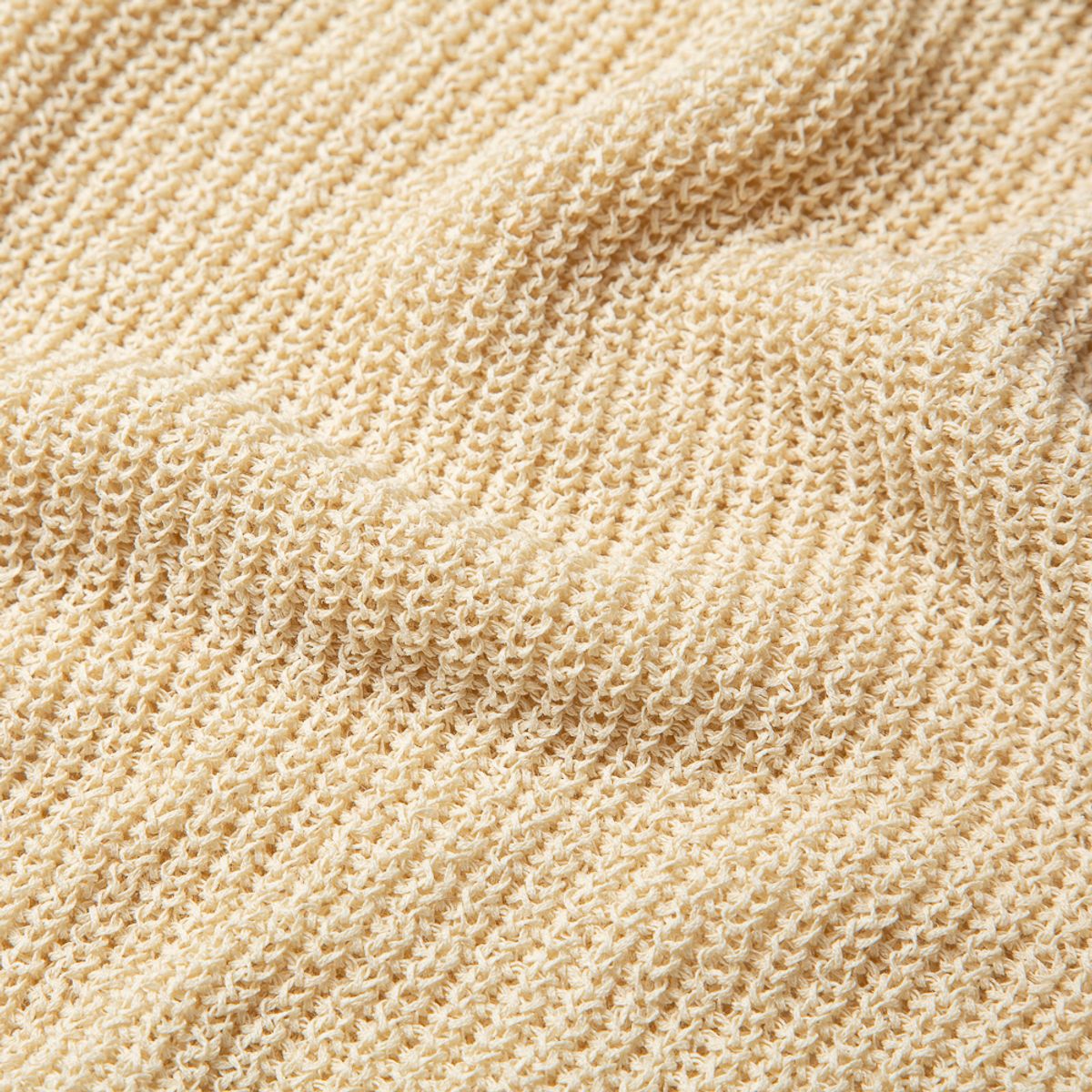 베르노(VERNO) Half_Cardigan_Stitch Crewneck_Knit Beige
