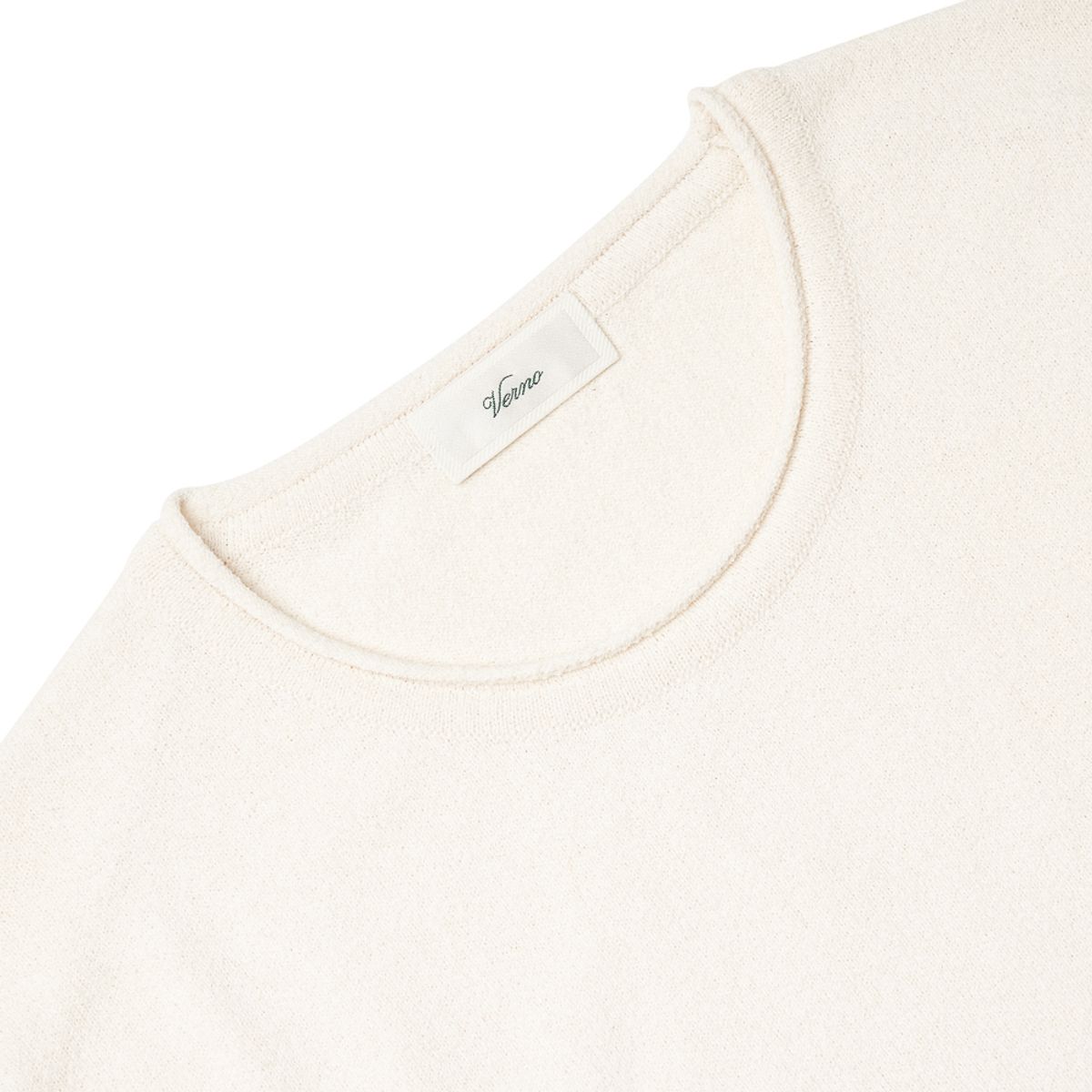 베르노(VERNO) Boucle Crew-neck Knit Ivory