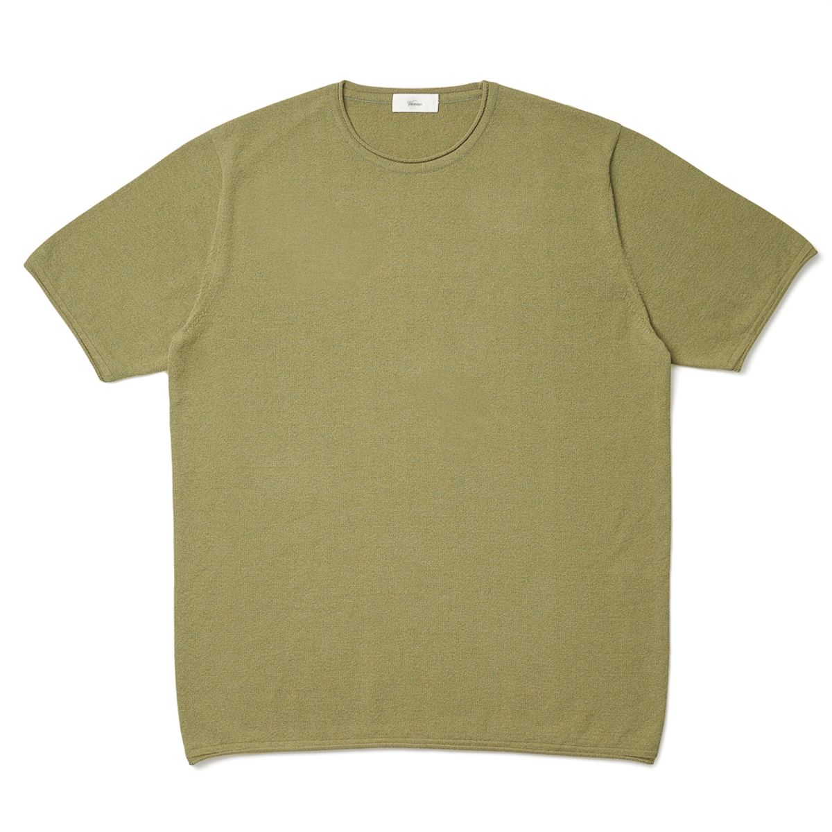 베르노(VERNO) Boucle Crew-neck Knit Olive Green