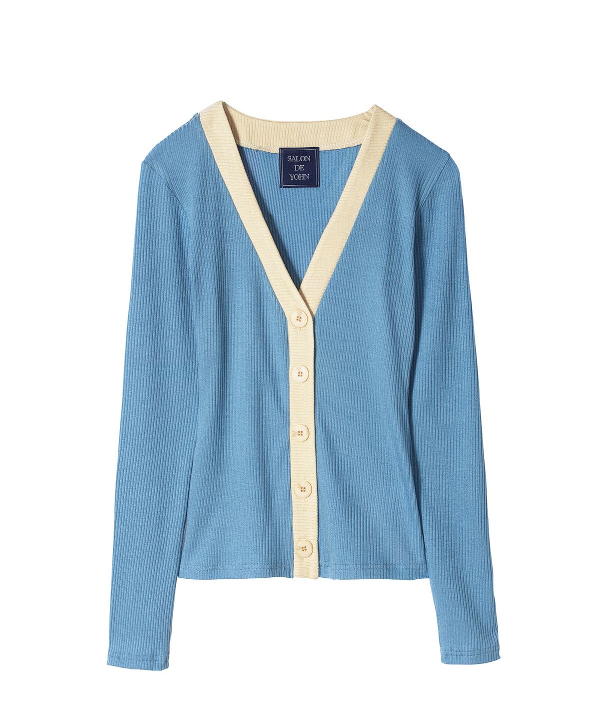 살롱 드 욘(SALON DE YOHN) Color Block Cardigan_ 3 Colors
