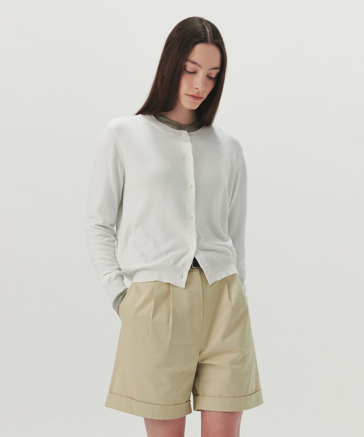 르바(LEVAR) Cotton Chino Short Pants - Beige