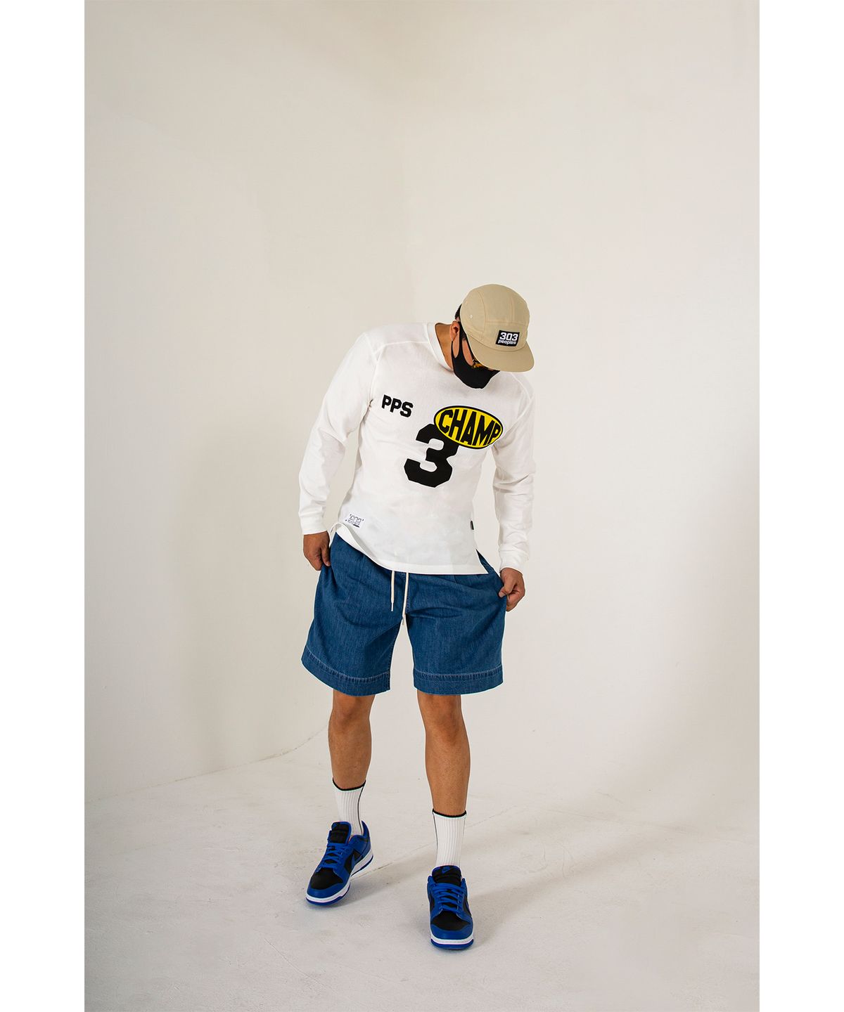 303피플즈(303PEOPLES) LTS22007 클래식 챔프 티셔츠 화이트