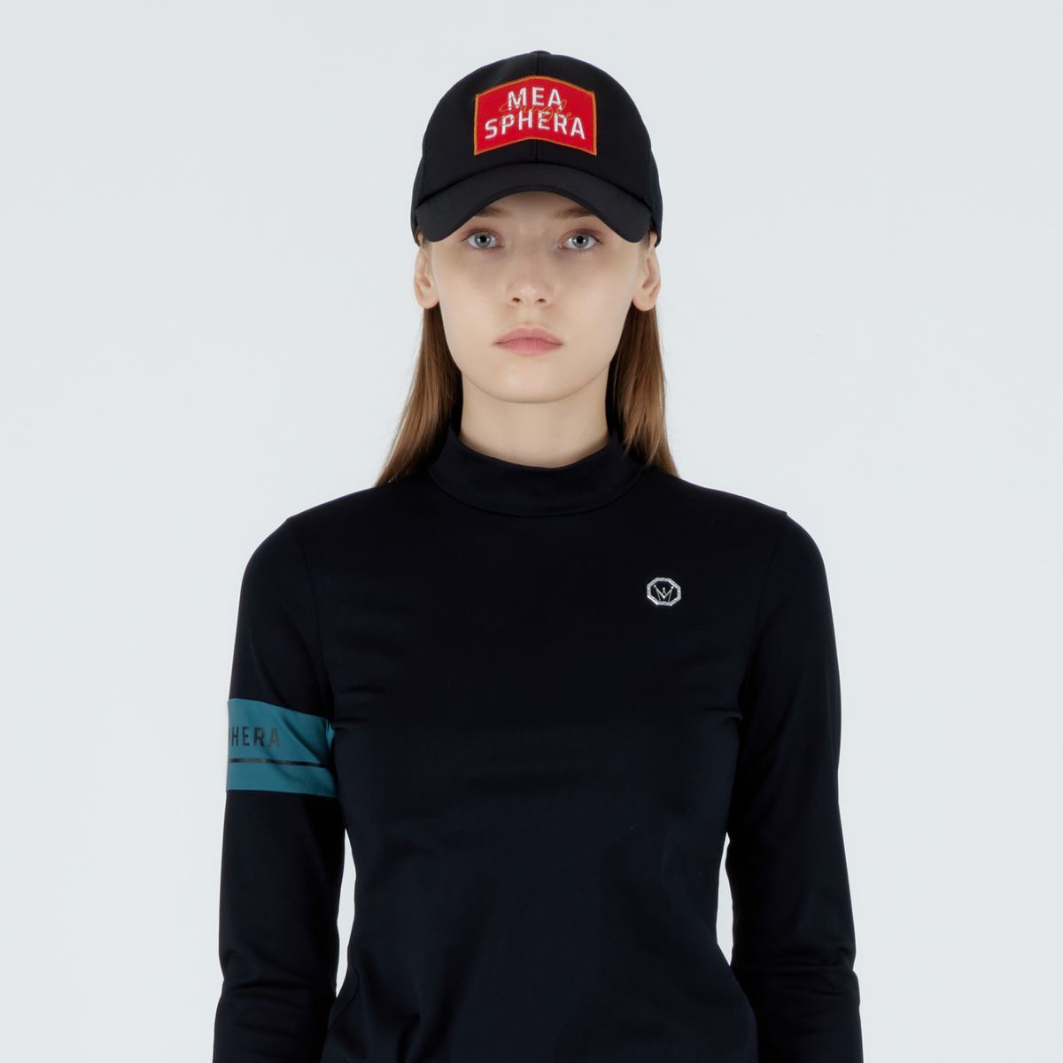 미스페라(MEASPHERA) LOGO PATCH TRUCKER CAP BLACK