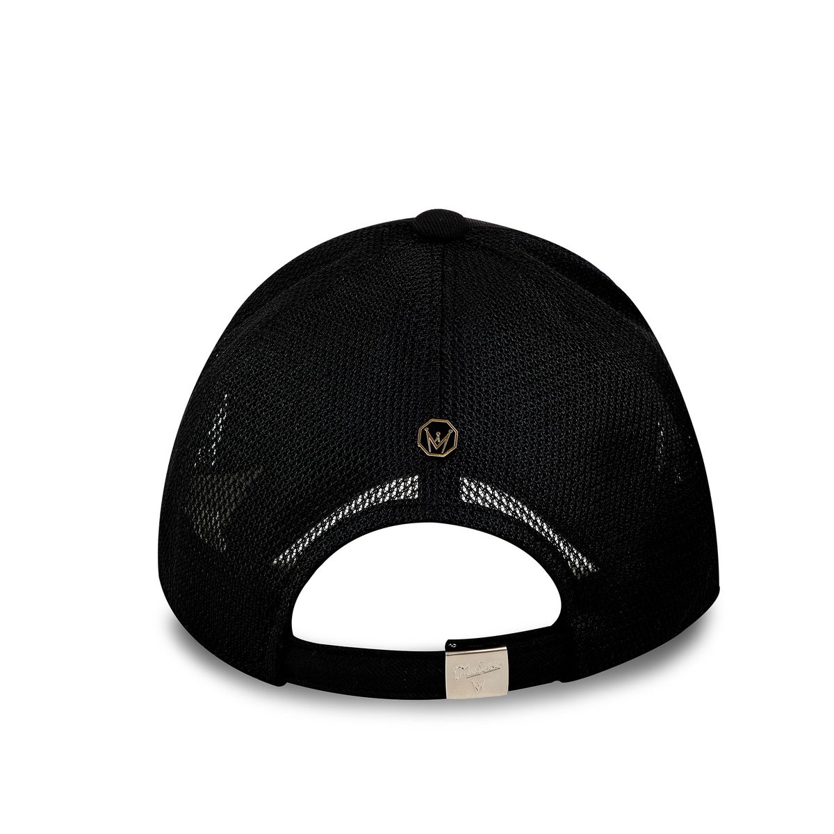 미스페라(MEASPHERA) LOGO PATCH TRUCKER CAP BLACK