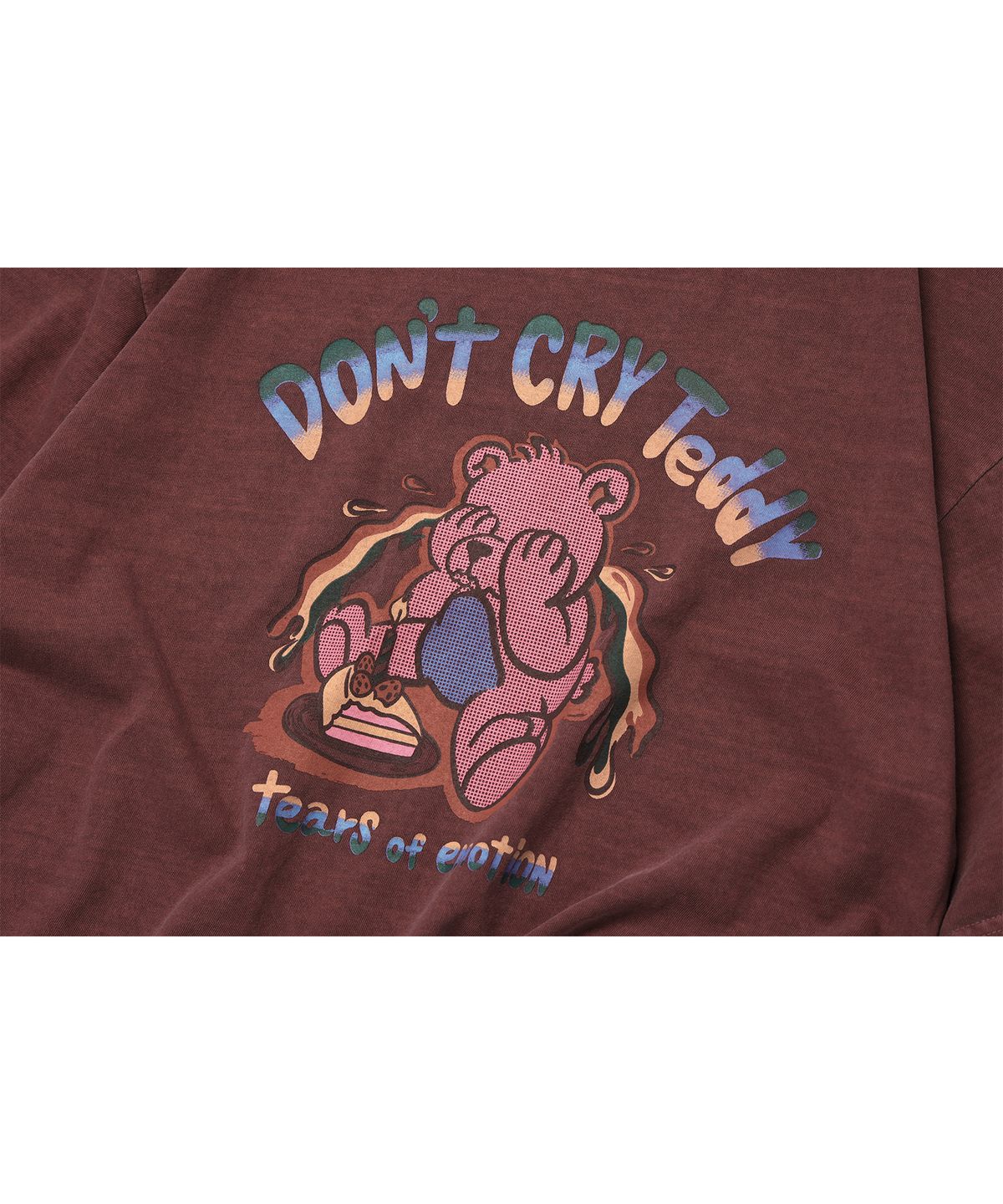 꼼파뇨(CPGN STUDIO) Dont Cry Teddy 피그먼트 반팔티 더스티핑크