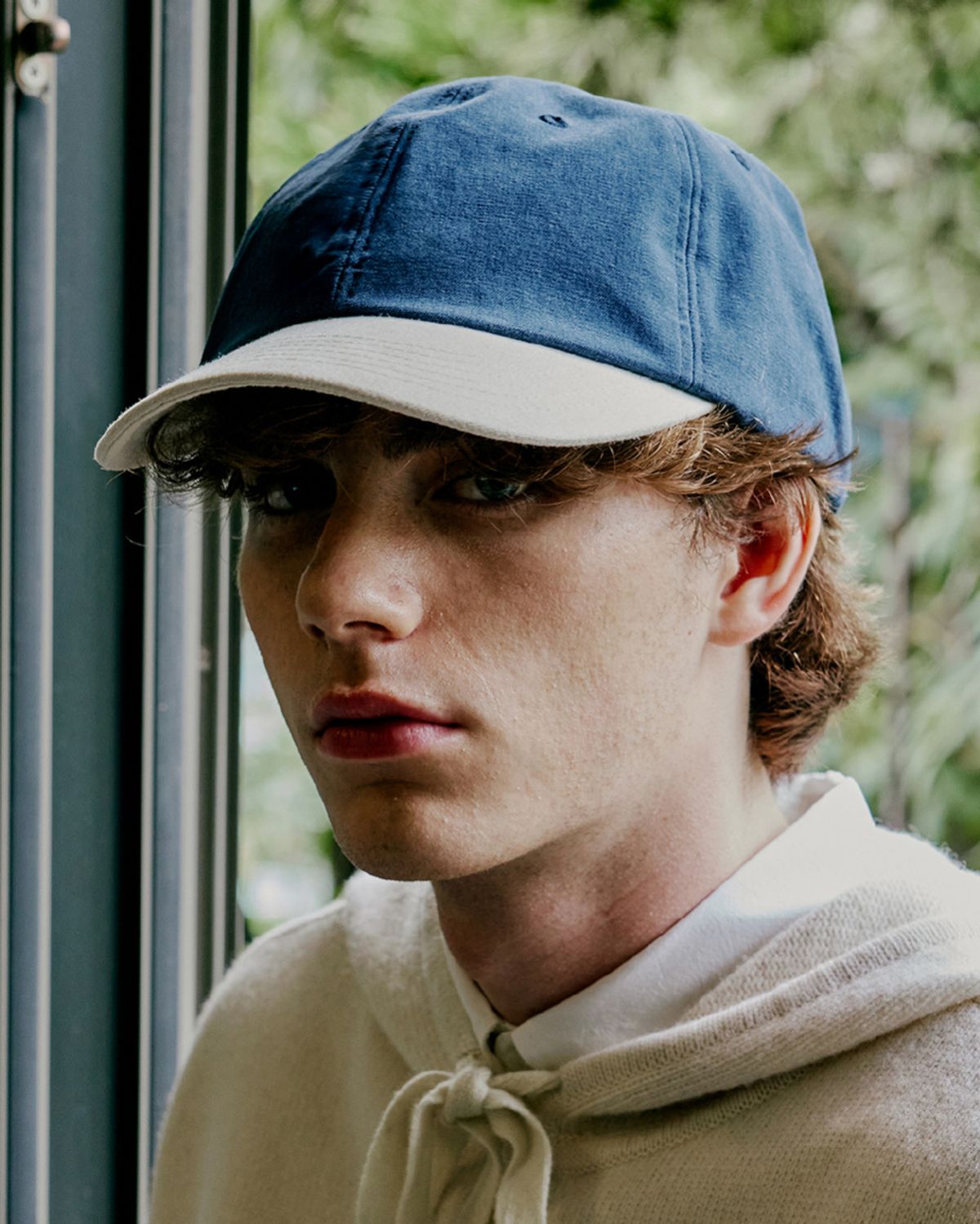 아스트레이(ASTLAY) Canvas Baseball Cap (blue/cream)