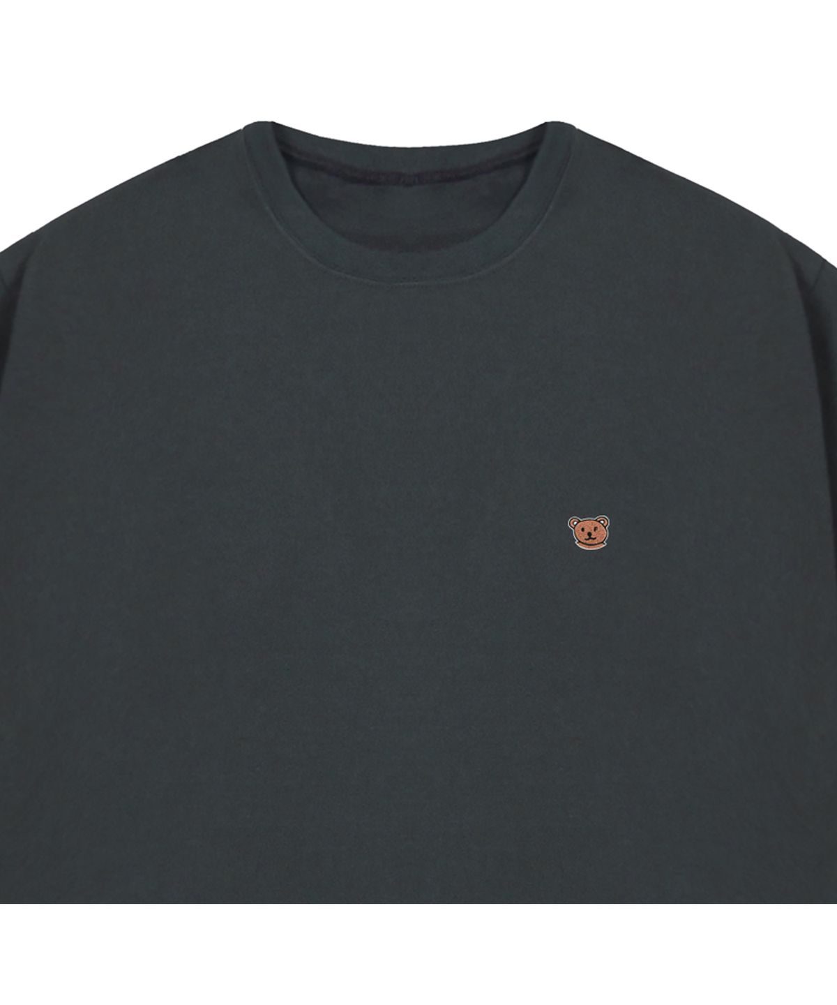 그레이버(GRAVER) [UNISEX]스몰 베어 페이스 스마일 반팔티_차콜