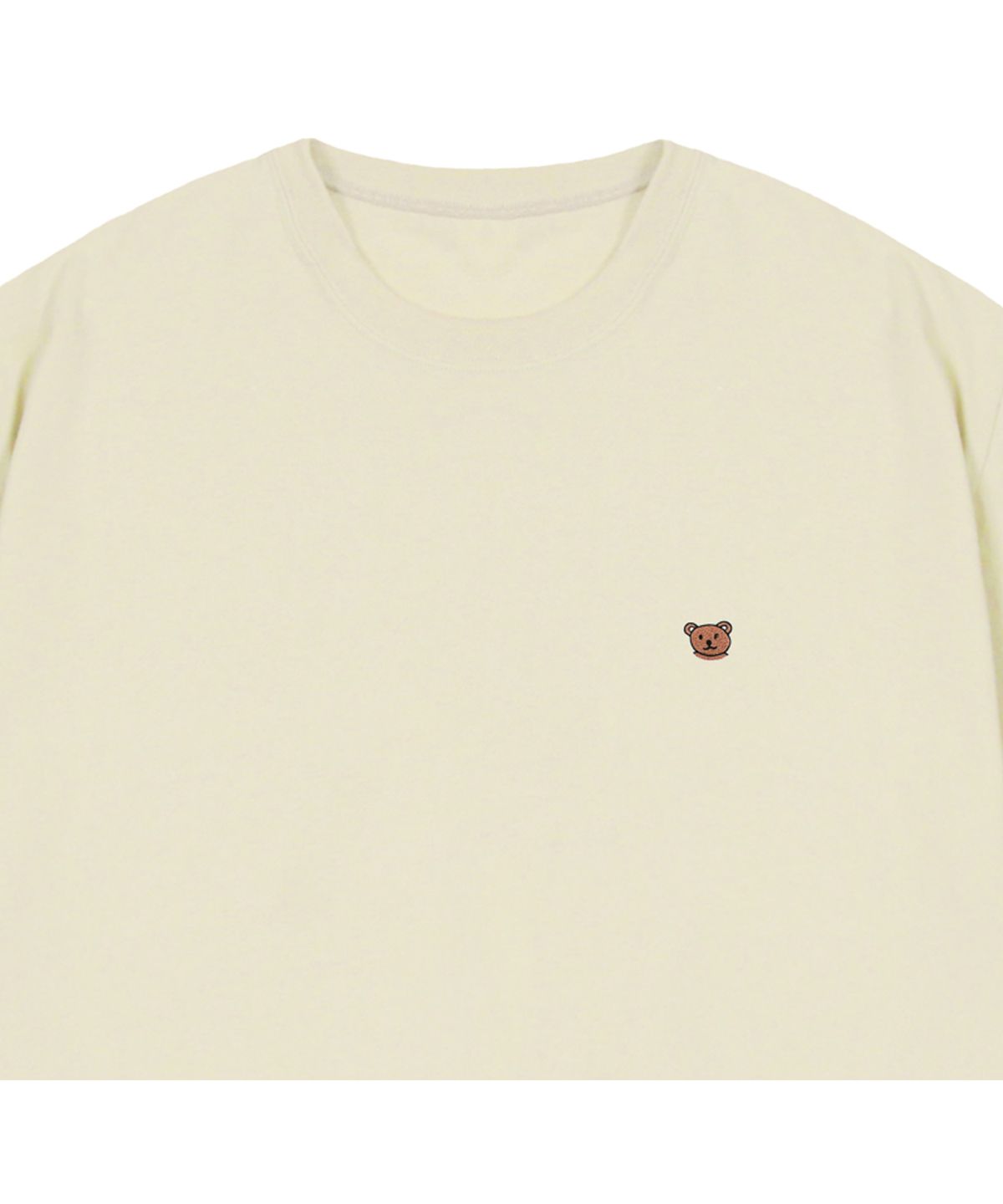 그레이버(GRAVER) [UNISEX]스몰 베어 페이스 스마일 반팔티_샌드베이지