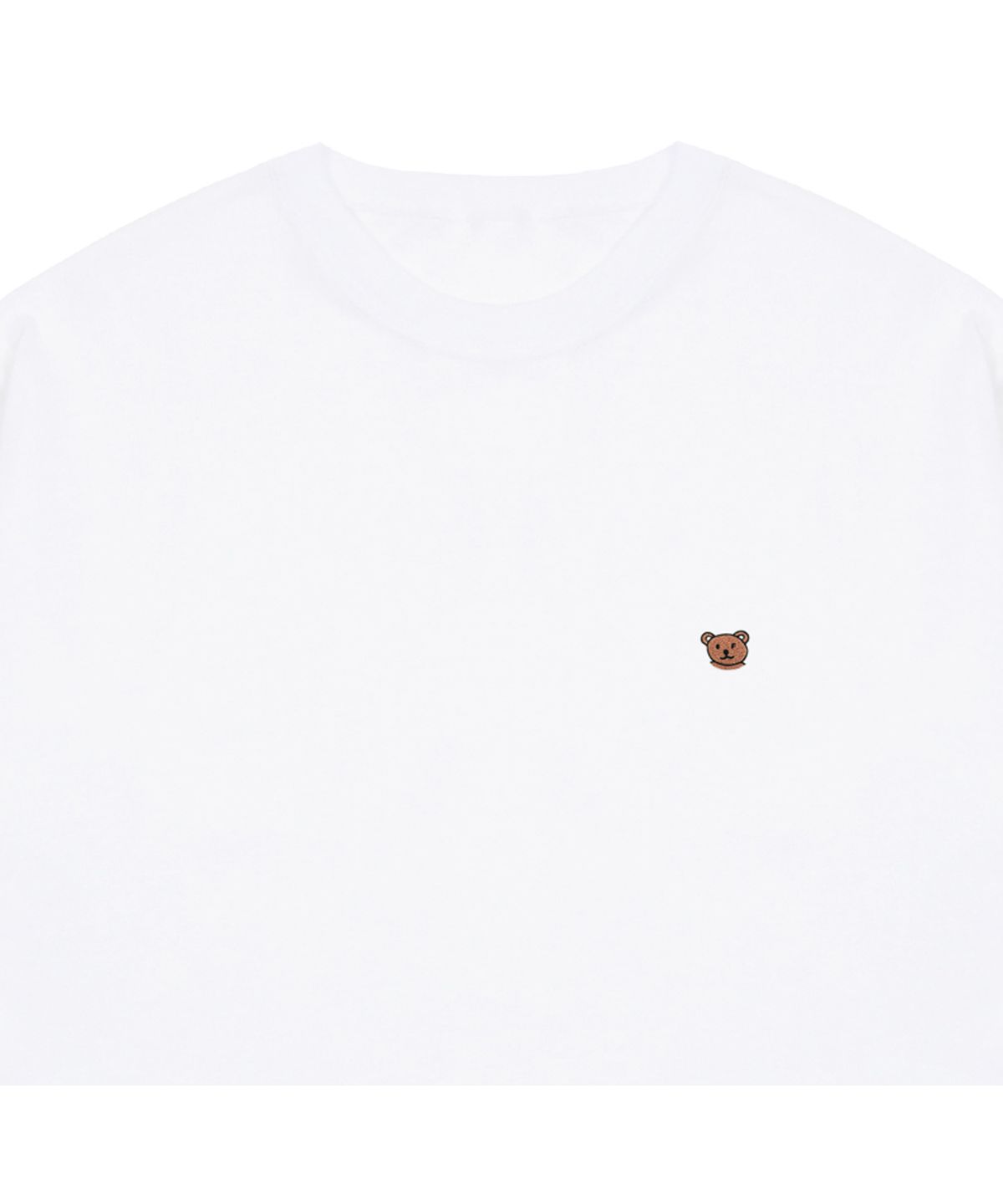 그레이버(GRAVER) [UNISEX]스몰 베어 페이스 스마일 반팔티_화이트