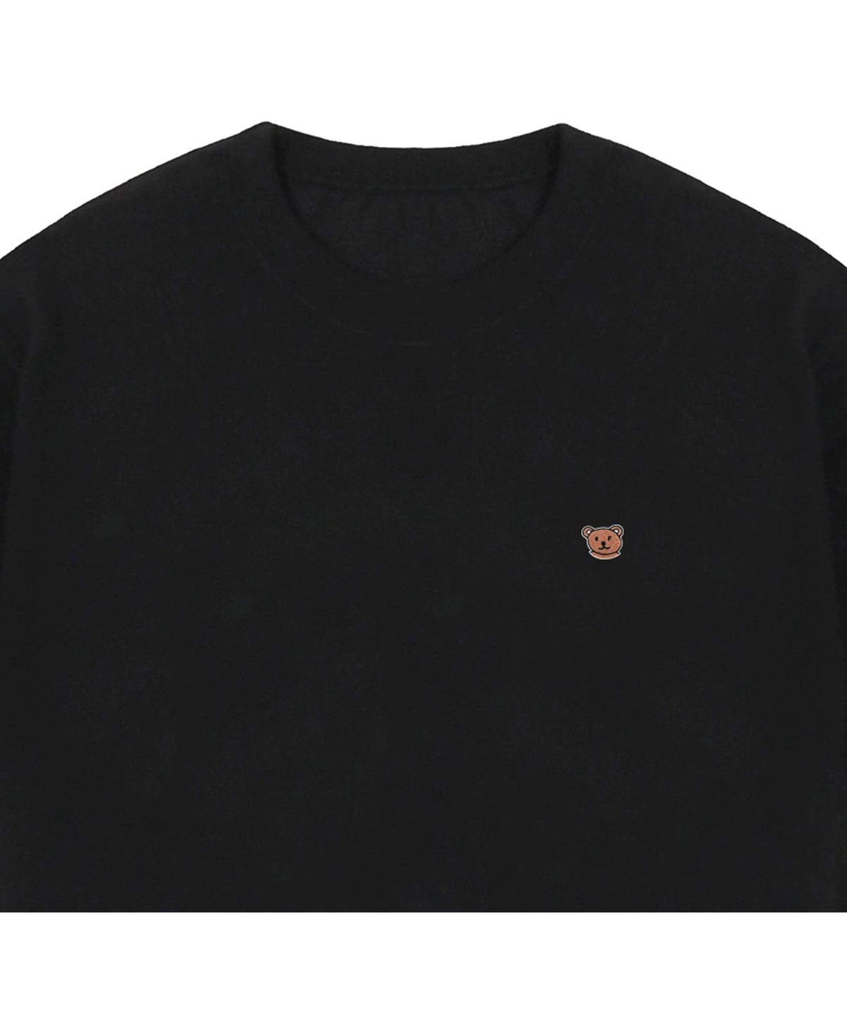 그레이버(GRAVER) [UNISEX]스몰 베어 페이스 스마일 반팔티_블랙