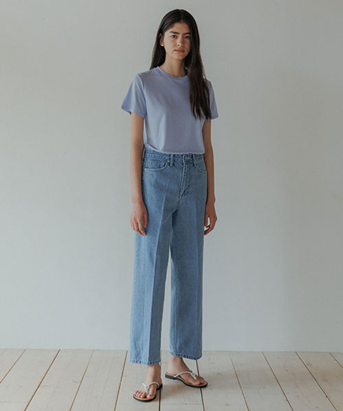 링서울(LINGSEOUL) tencel blended round top-blue