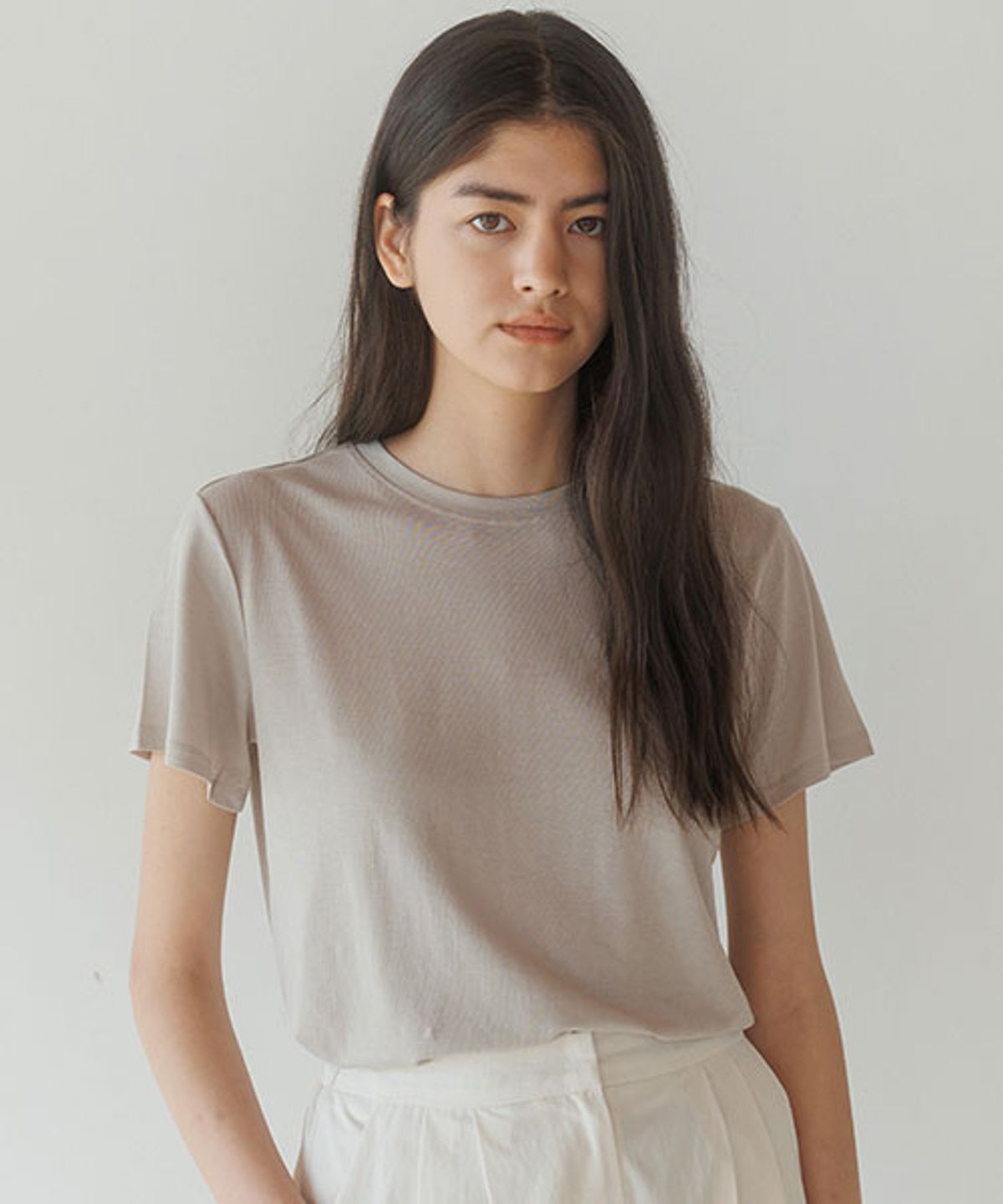 링서울(LINGSEOUL) tencel blended round top-beige