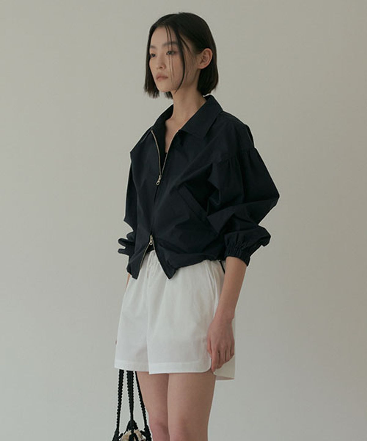 링서울(LINGSEOUL) half cotton banding pants-white