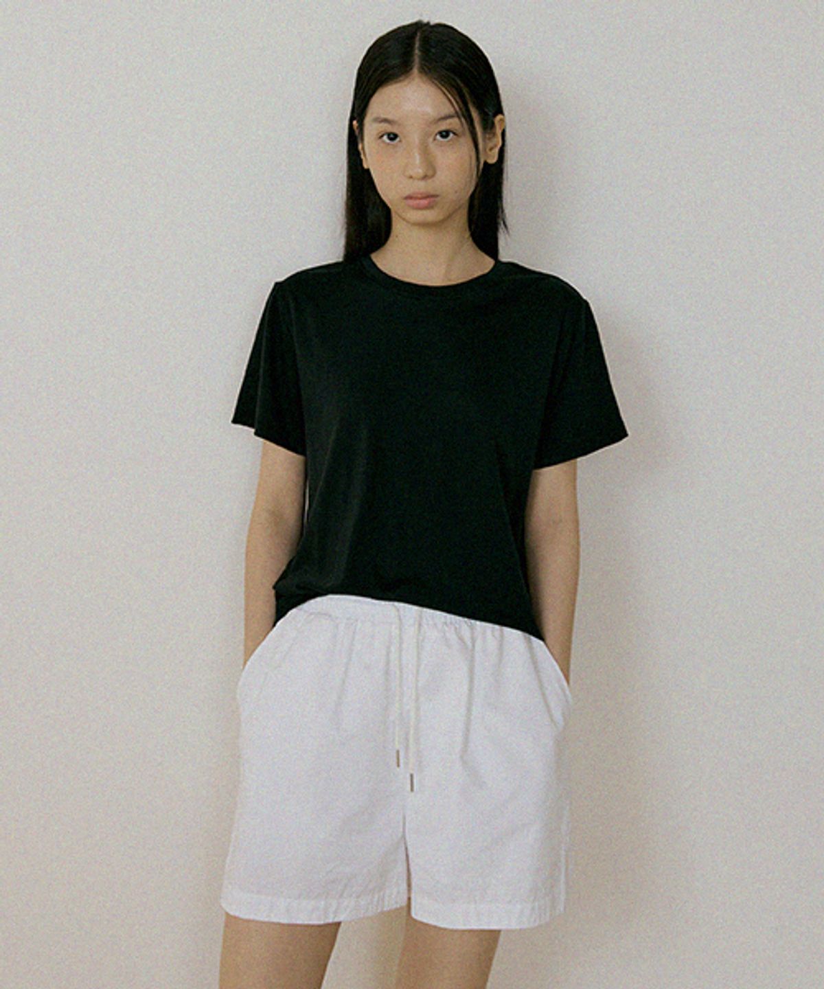 링서울(LINGSEOUL) half cotton banding pants-white