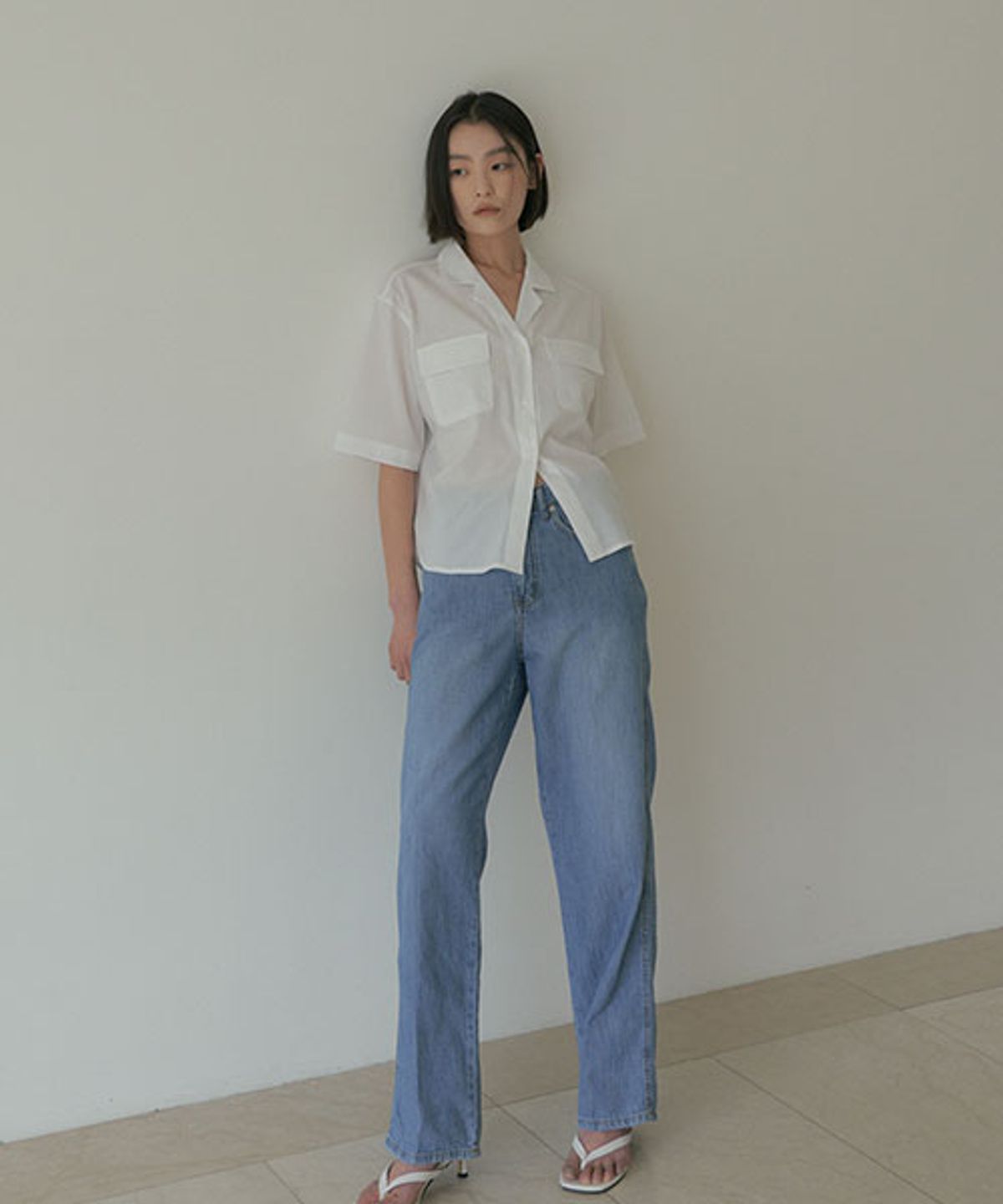 링서울(LINGSEOUL) all brush semi wide denim pants