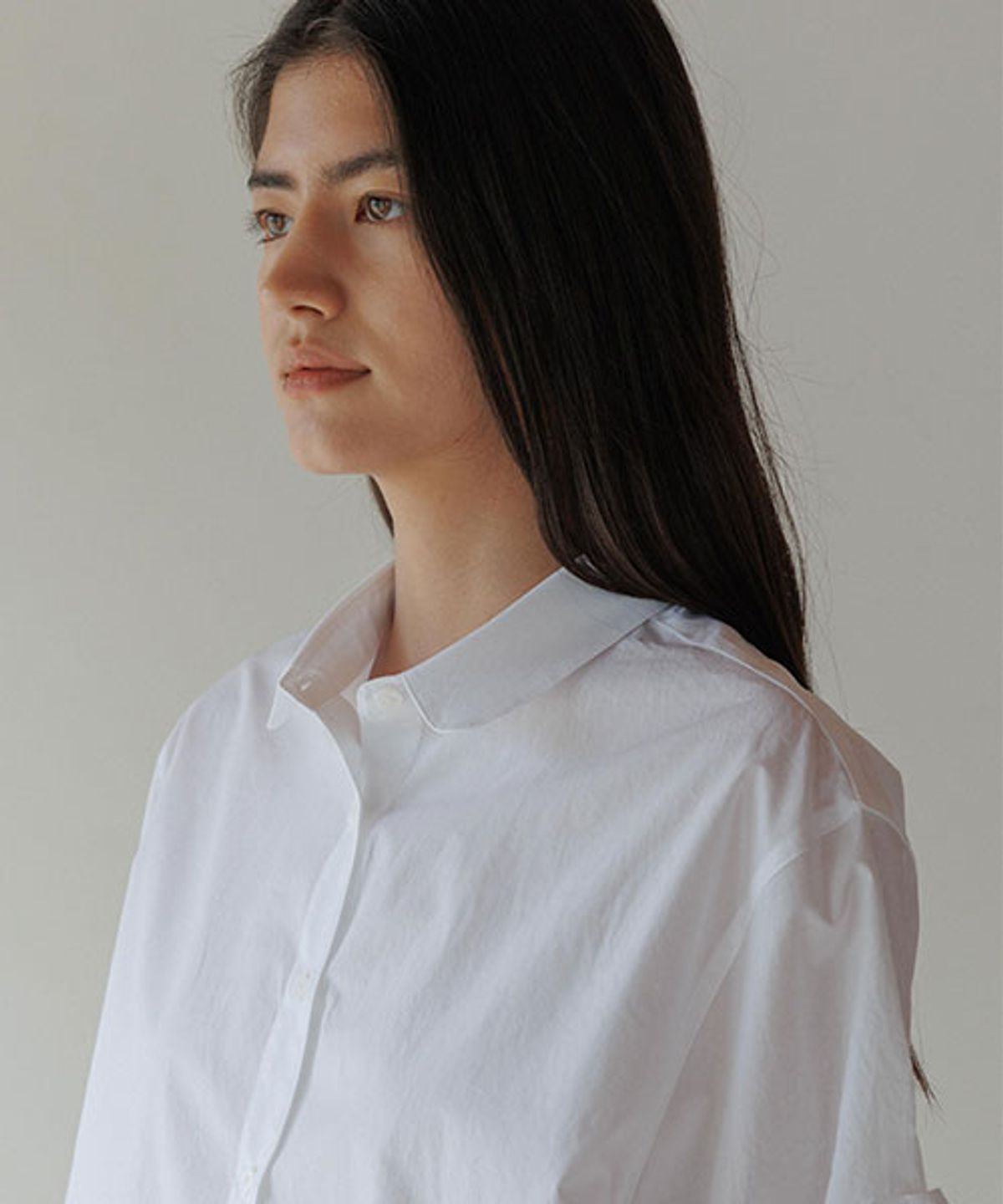 링서울(LINGSEOUL) cotton roll-up blouse-white
