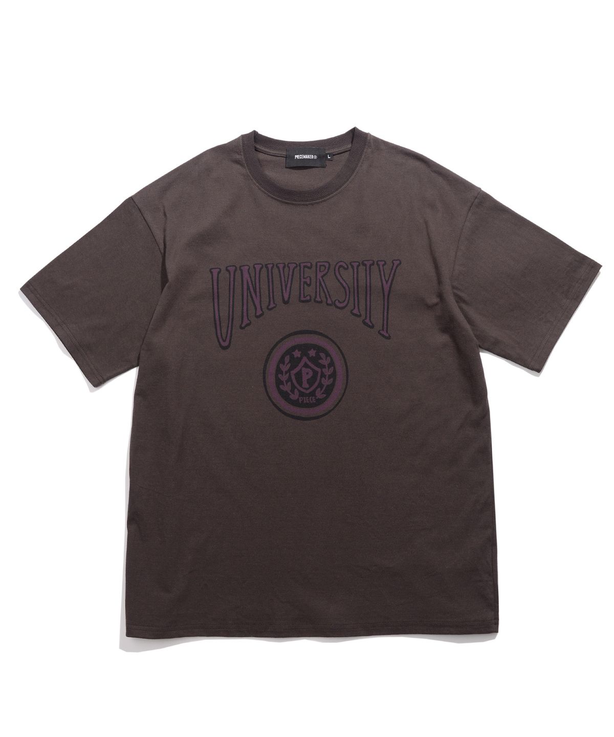 피스메이커(PIECE MAKER) VTG UNIVERSITY TEE (CHARCOAL)