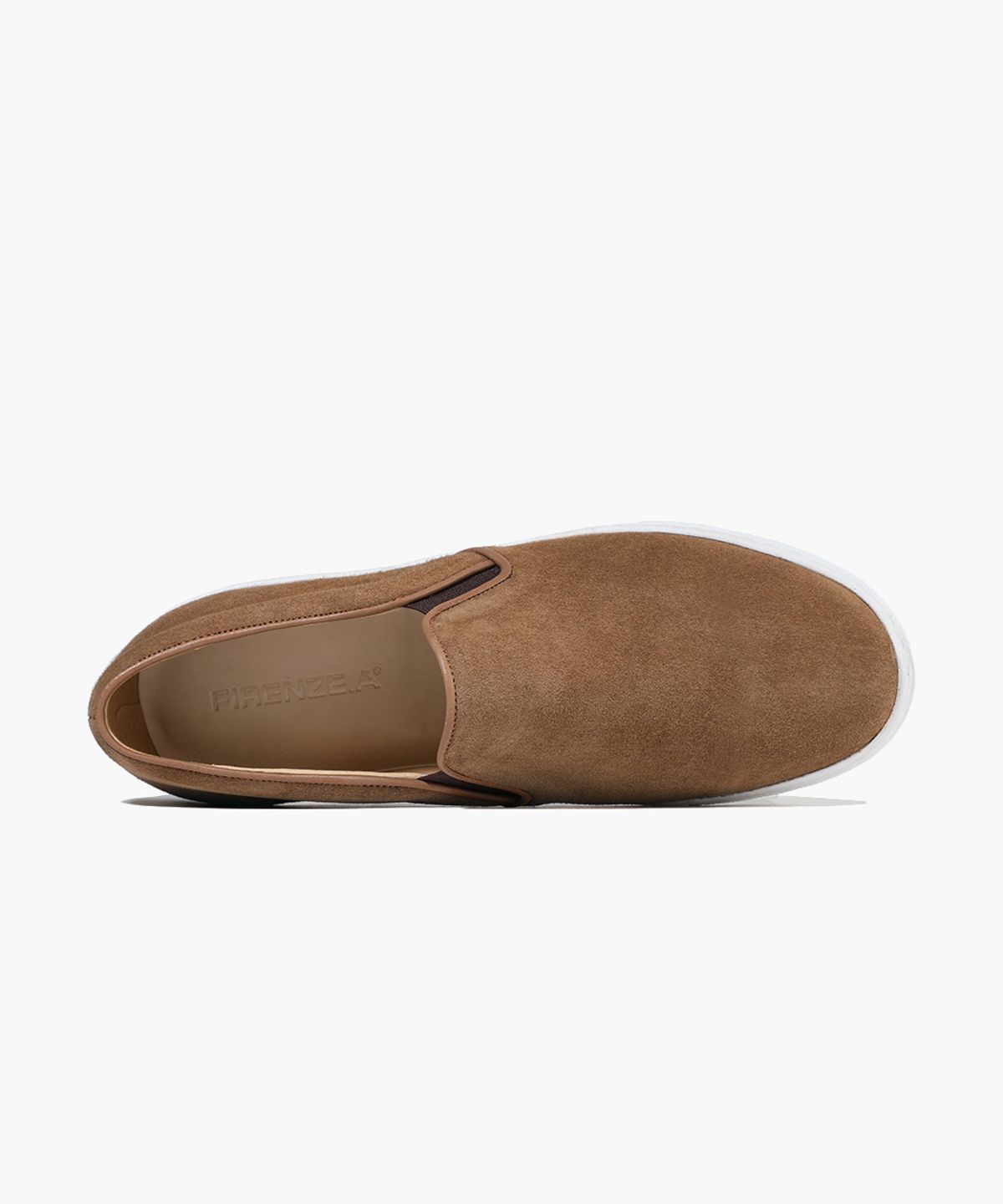 피렌체 아뜨리에(FIRENZE ATELIER) 스탠다드 디자인 유니섹스 스웨이드 슬립온 4005-QS [MID BROWN]