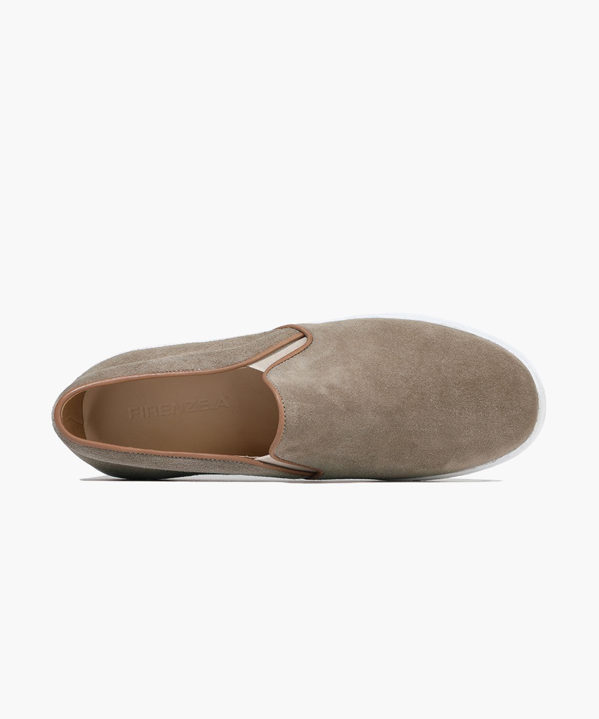 피렌체 아뜨리에(FIRENZE ATELIER) 스탠다드 디자인 유니섹스 스웨이드 슬립온 4005-QS [ASH BEIGE]