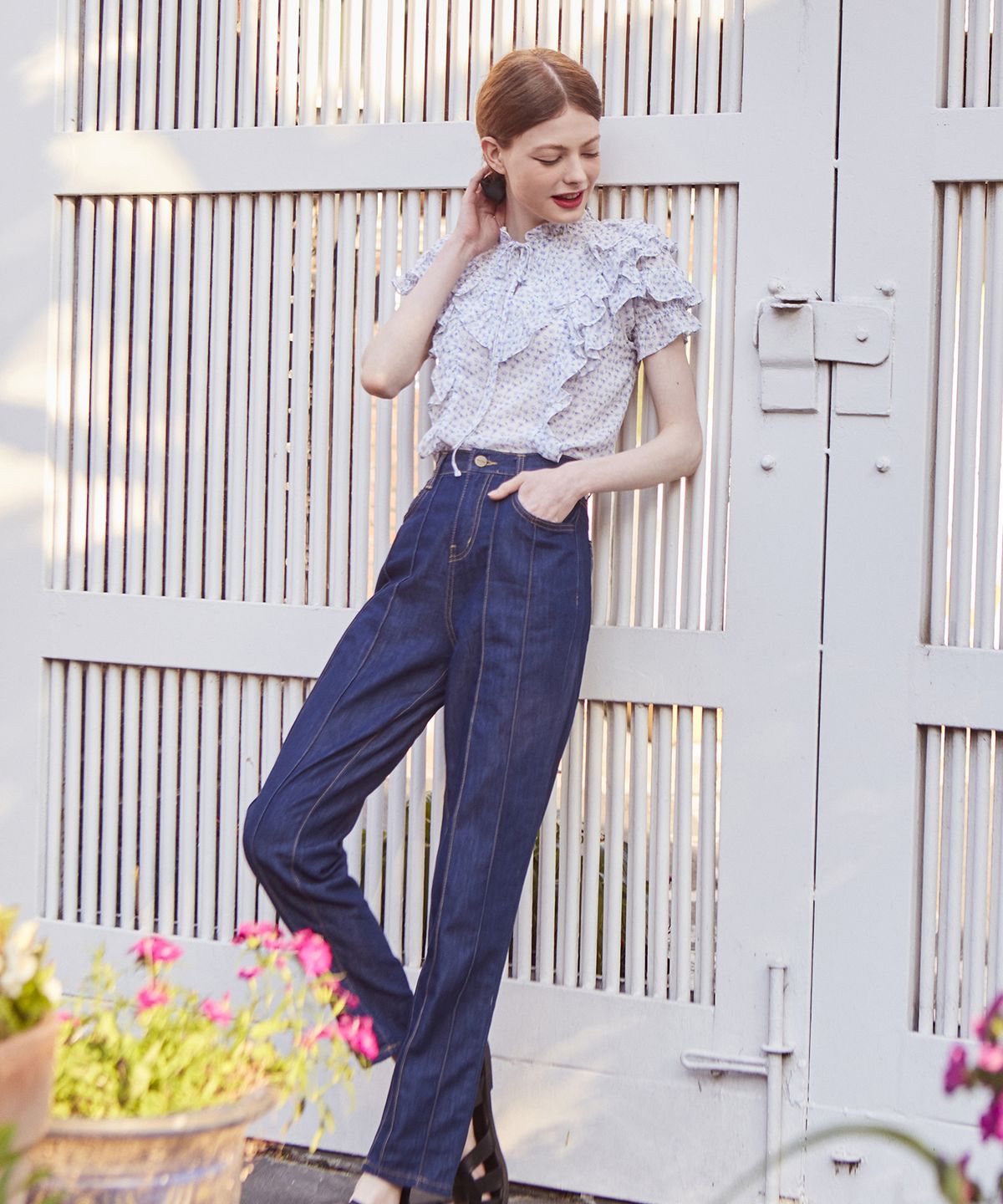 바이탈싸인(VITALSIGN) Double Pintuck Line Summer Jean (2colors)