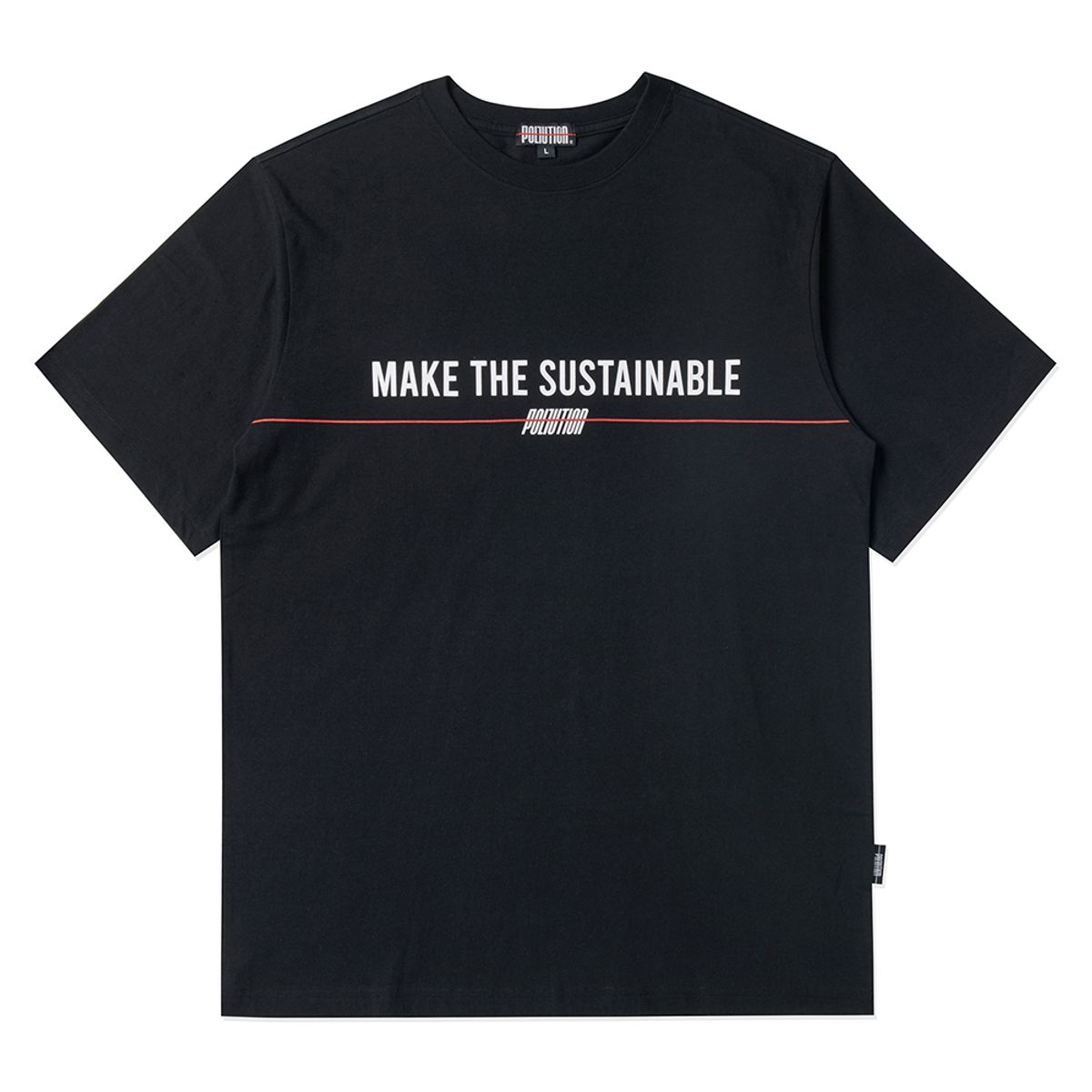 폴루션(POLLUTION) Xamo Graffiti Half T-Shirt(PUNCMTS001_BK)